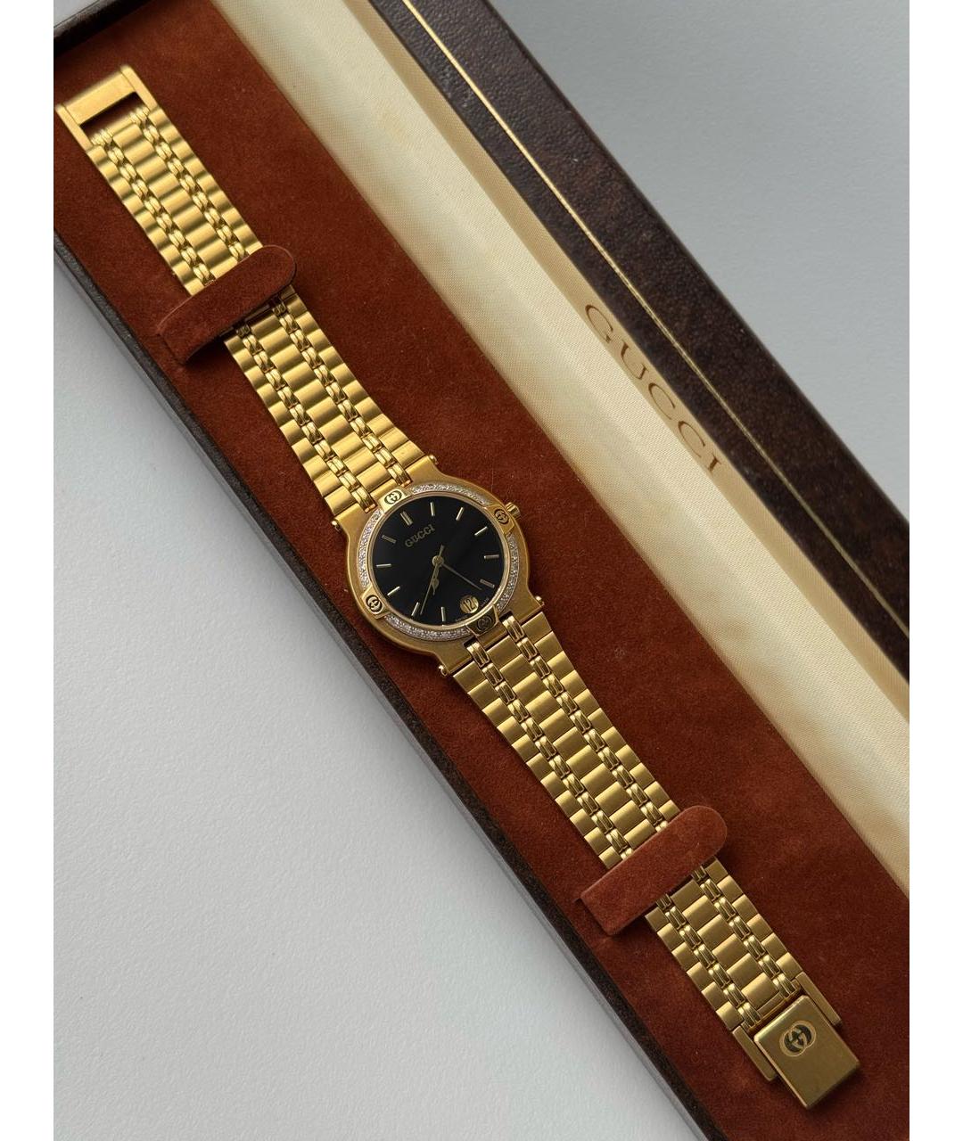 GUCCI Золотые позолоченные часы, фото 3