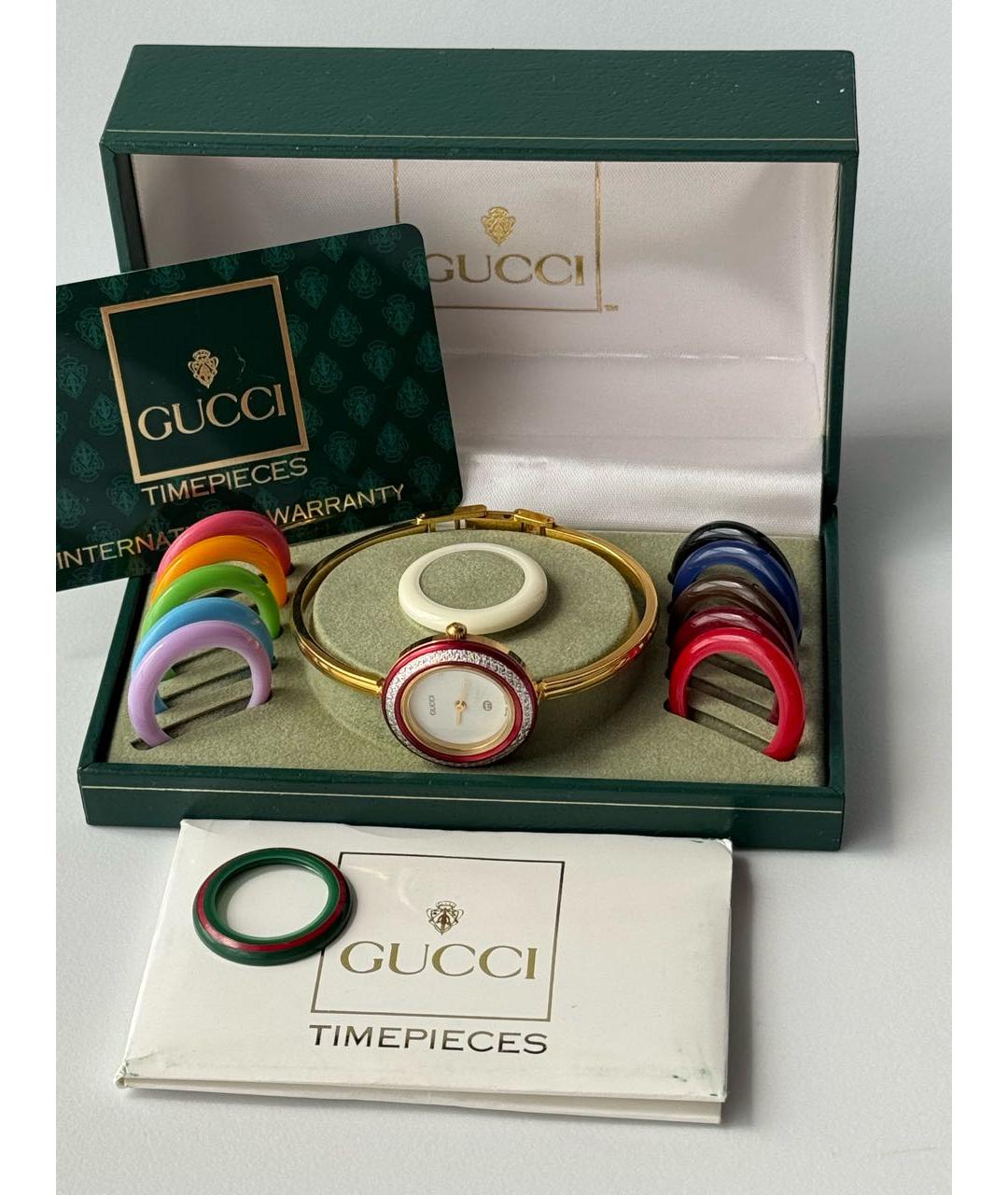 GUCCI Золотые латунные часы, фото 5