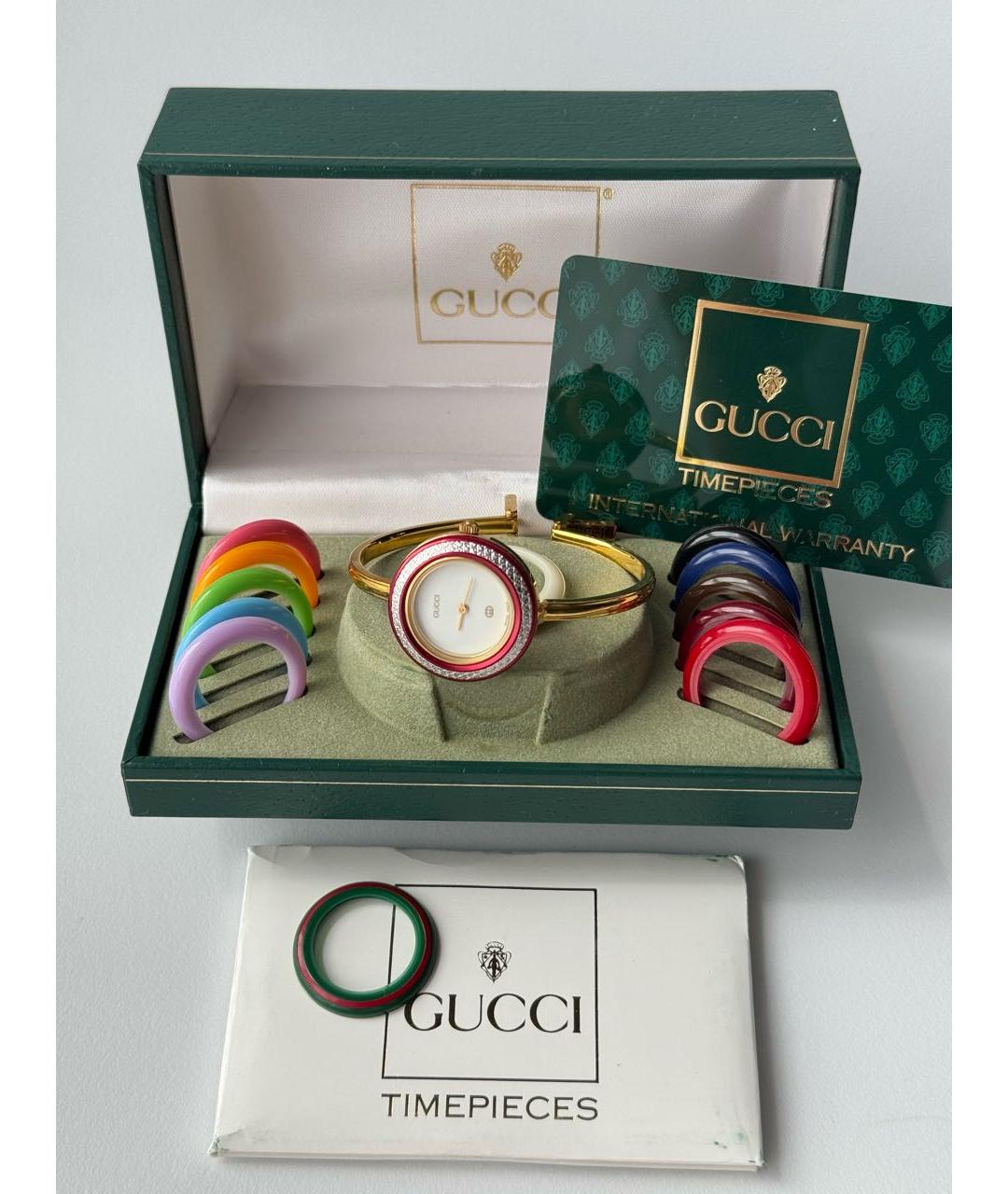 GUCCI Золотые латунные часы, фото 8