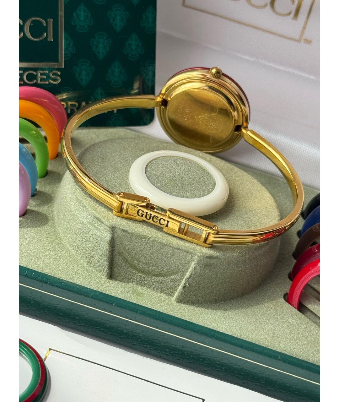GUCCI Золотые латунные часы, фото 3