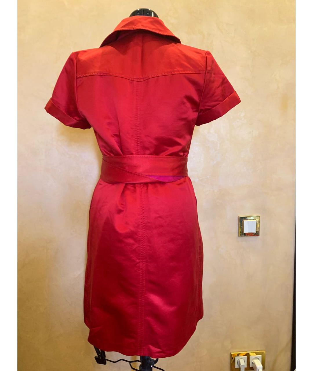 DIANE VON FURSTENBERG Красное хлопковое повседневное платье, фото 2