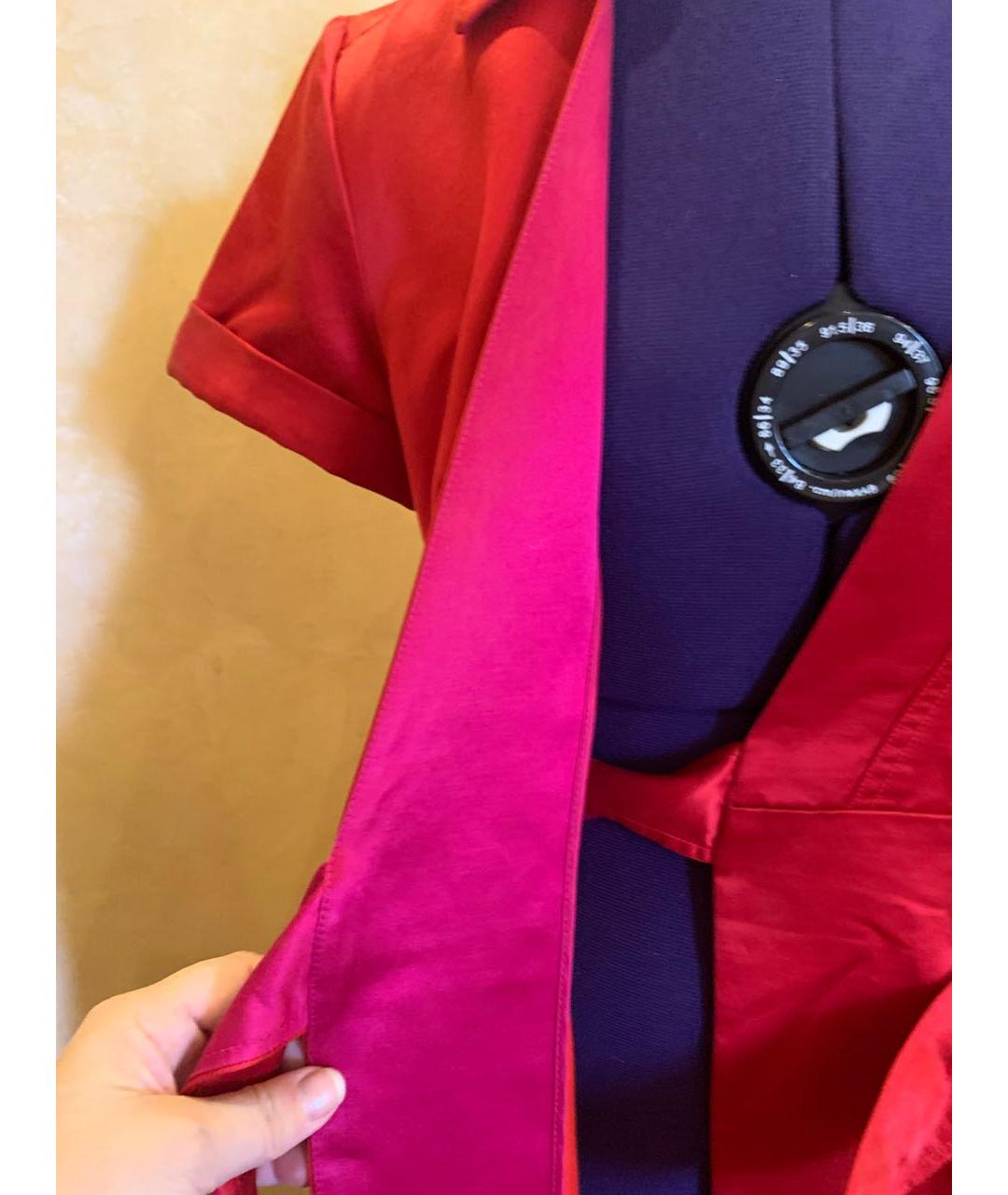 DIANE VON FURSTENBERG Красное хлопковое повседневное платье, фото 4