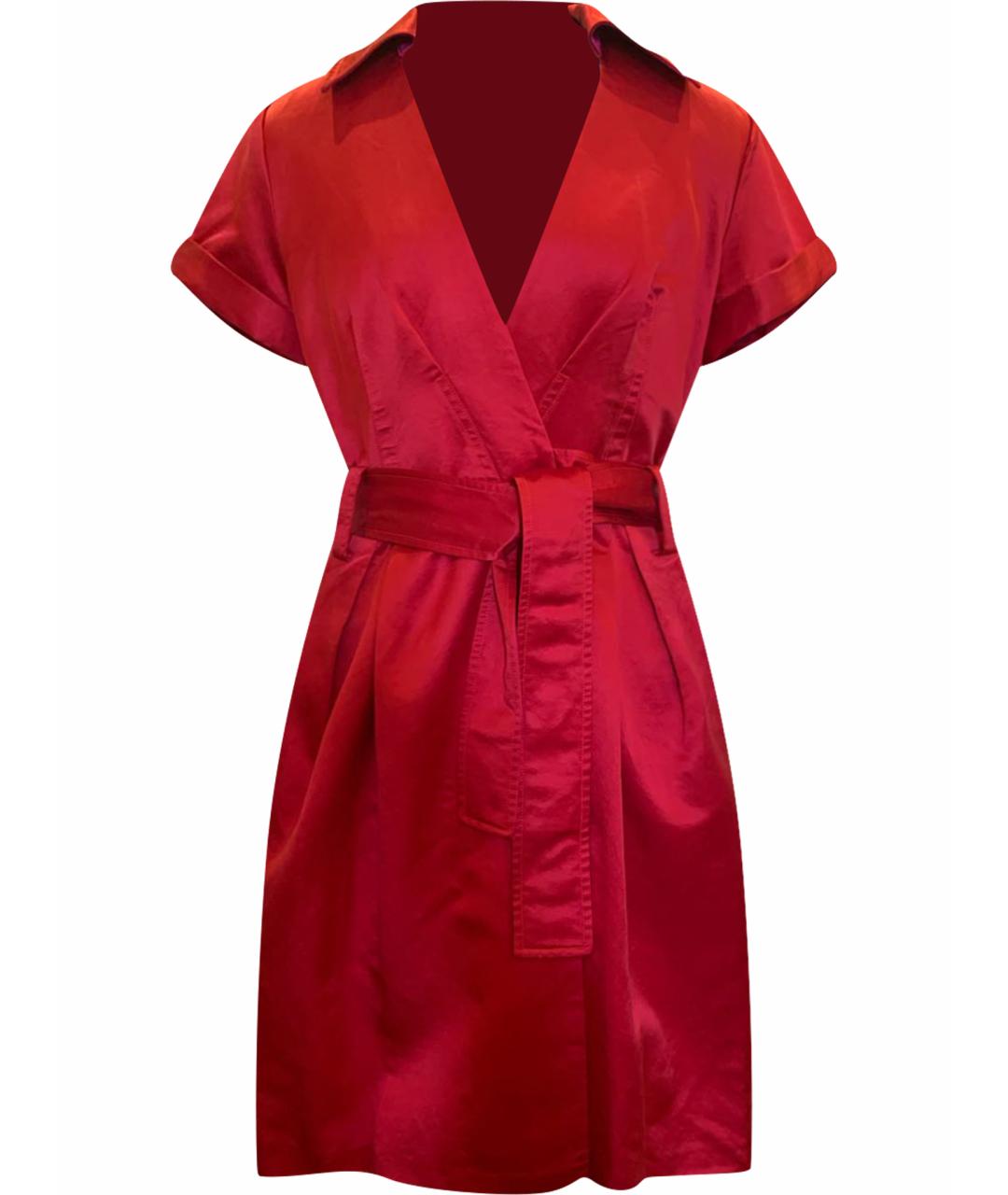 DIANE VON FURSTENBERG Красное хлопковое повседневное платье, фото 1