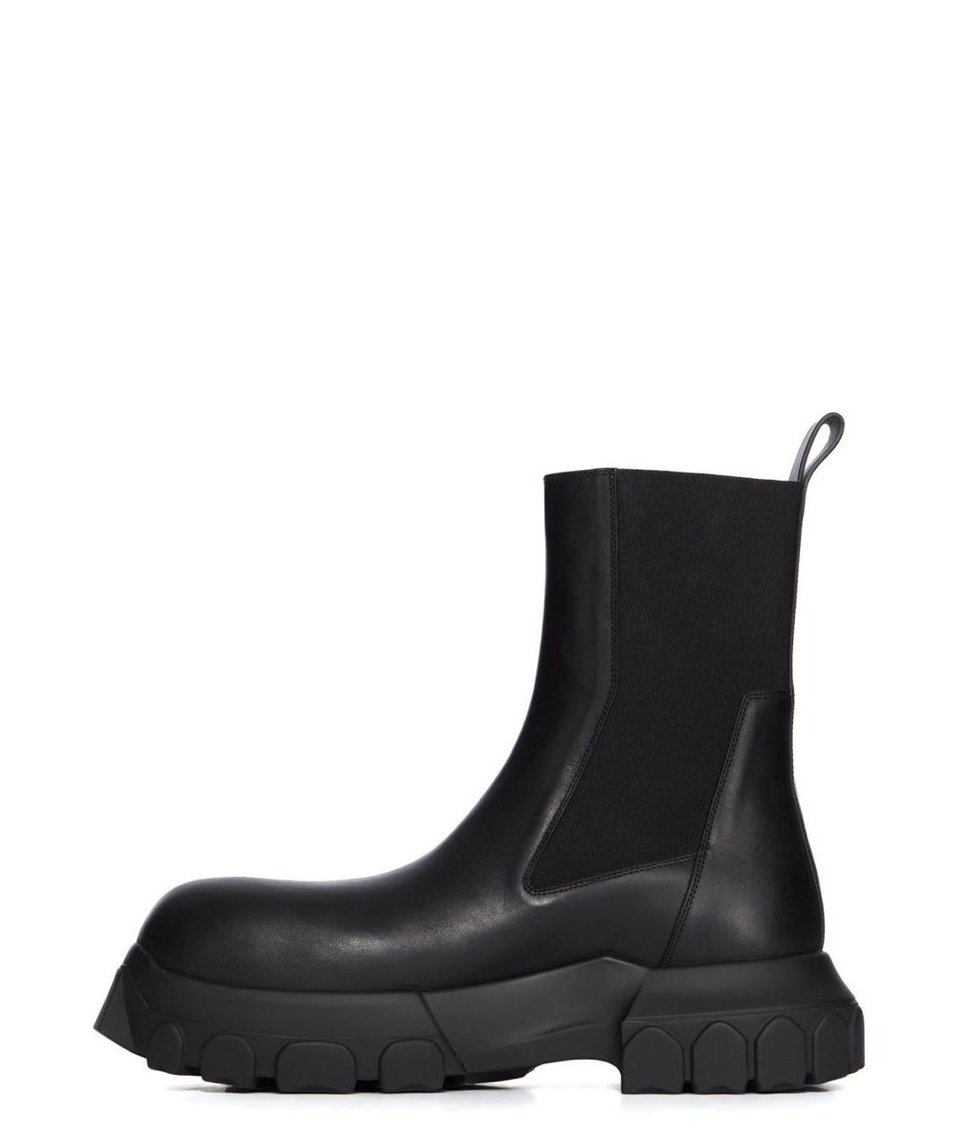 RICK OWENS Черные кожаные ботинки, фото 3