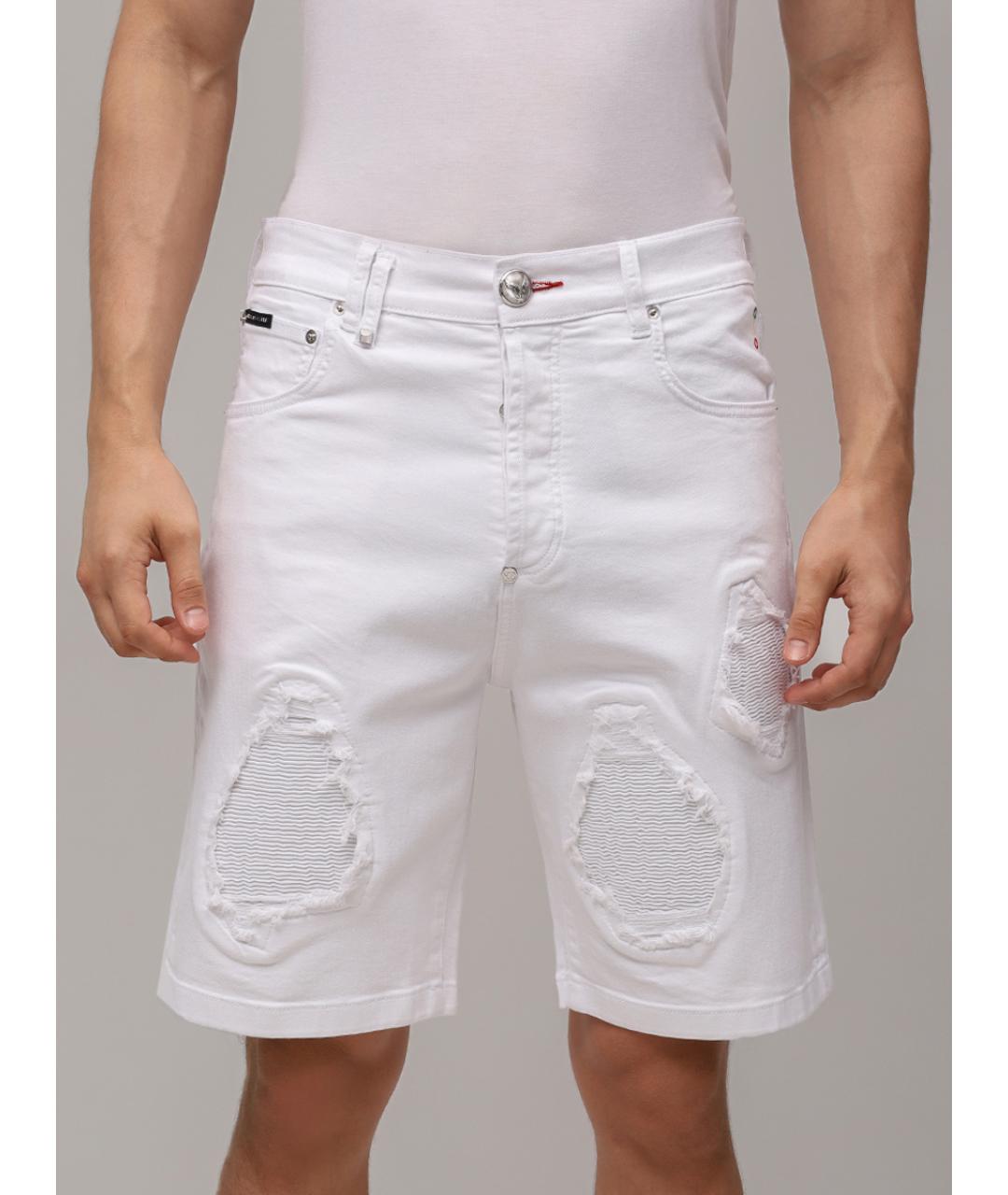 PHILIPP PLEIN Белые шорты, фото 4