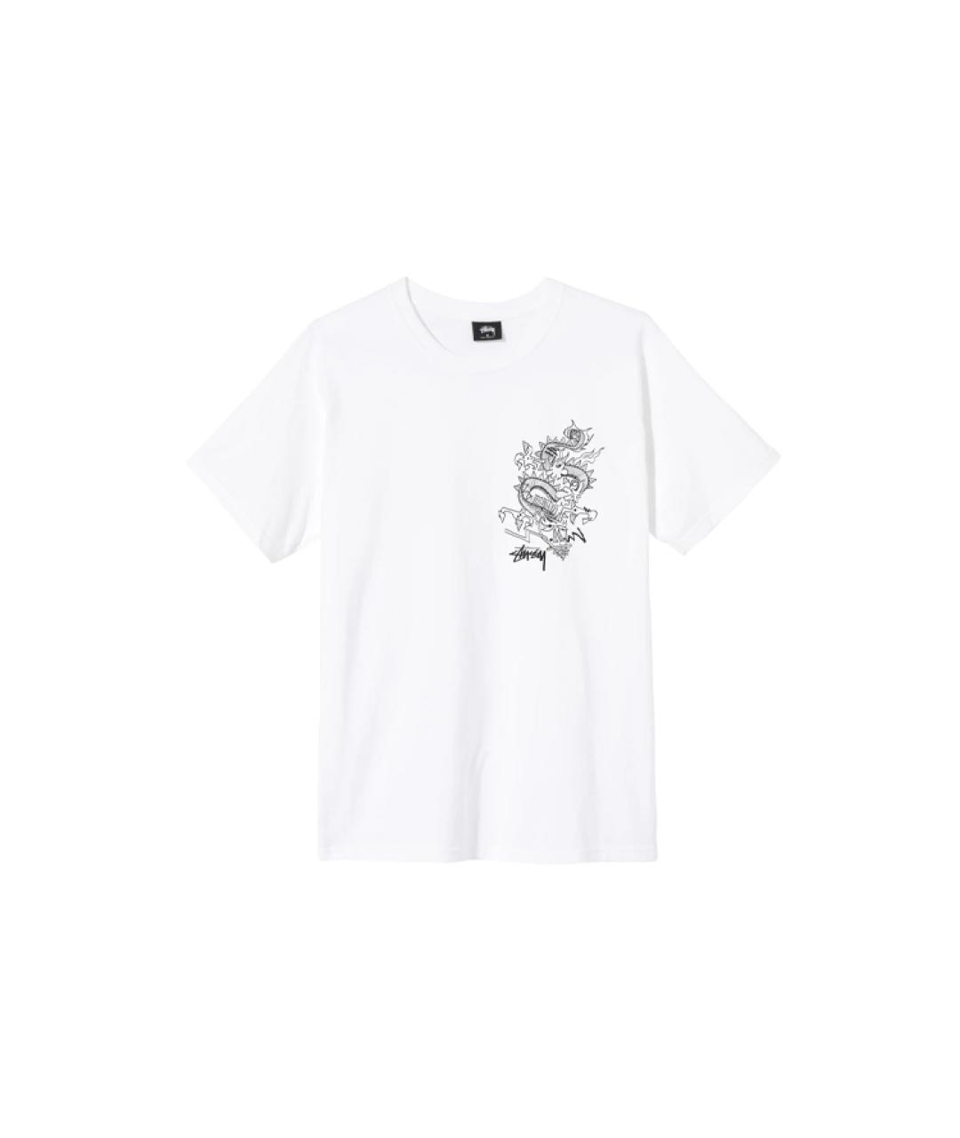 STUSSY Белая футболка, фото 1