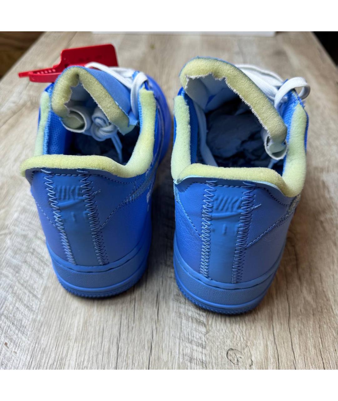 NIKE X OFF-WHITE Синие кожаные кроссовки, фото 6