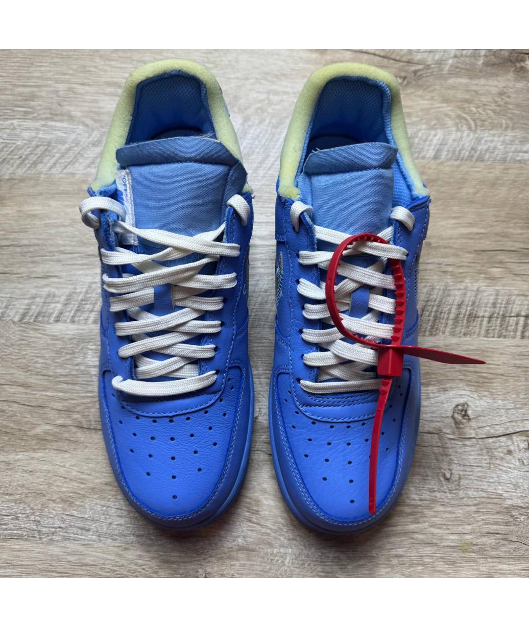 NIKE X OFF-WHITE Синие кожаные кроссовки, фото 5