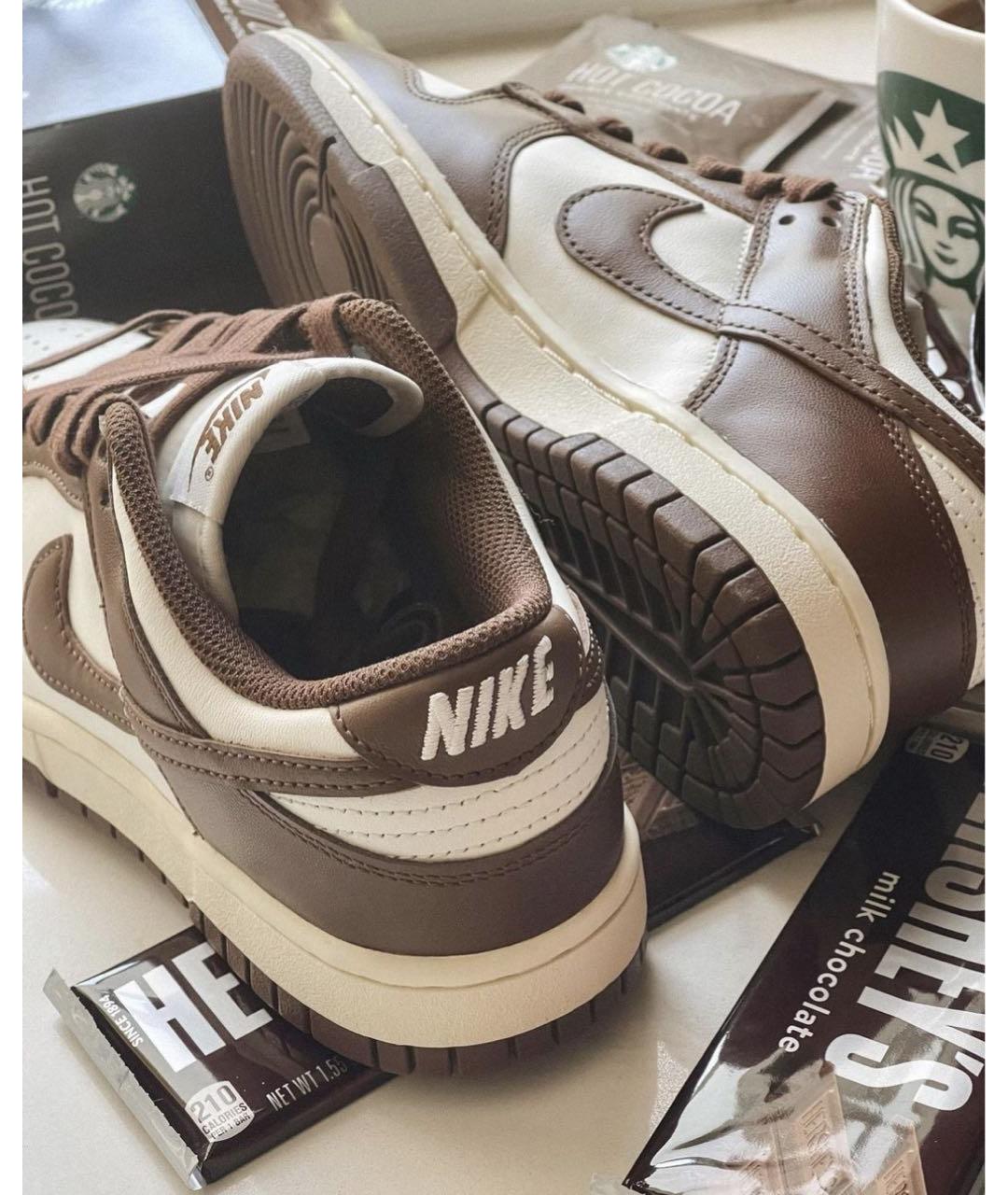 NIKE Коричневые кожаные кроссовки, фото 8