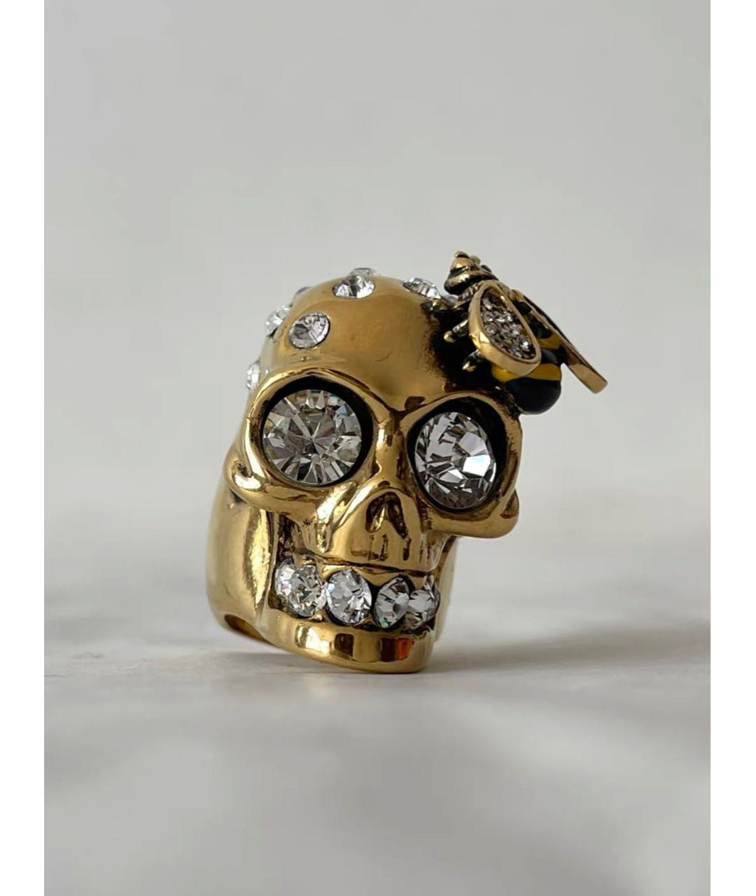 ALEXANDER MCQUEEN Золотое латунное кольцо, фото 5
