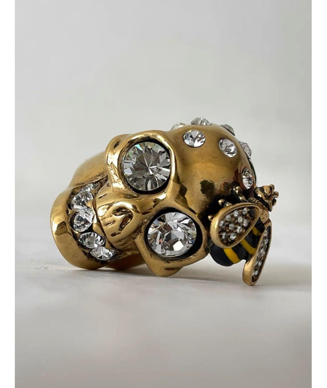 ALEXANDER MCQUEEN Золотое латунное кольцо, фото 2