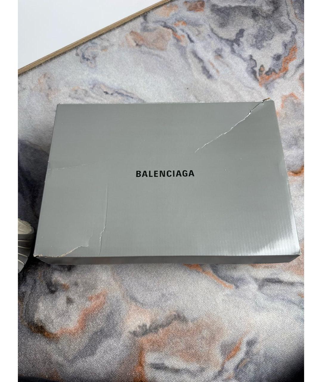 BALENCIAGA Серые синтетические низкие кроссовки / кеды, фото 5