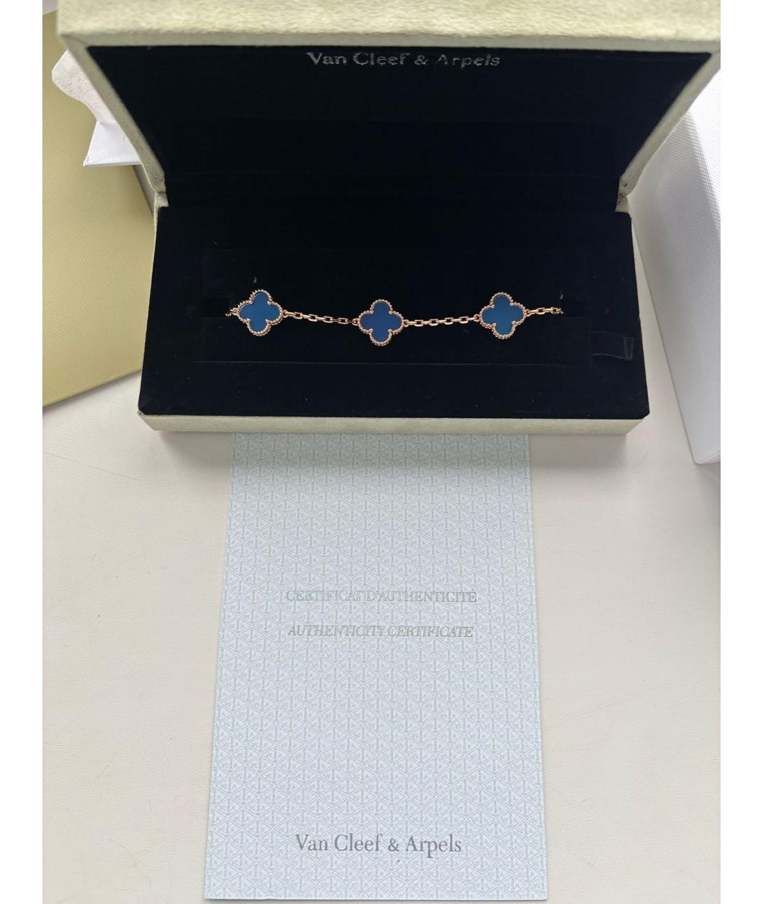 VAN CLEEF & ARPELS Синий браслет из желтого золота, фото 5
