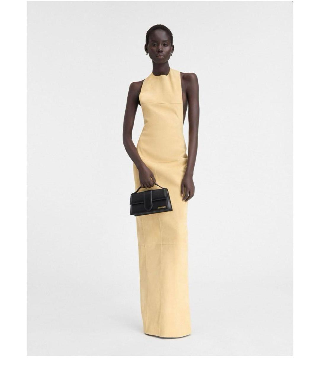 JACQUEMUS Черная кожаная сумка с короткими ручками, фото 5