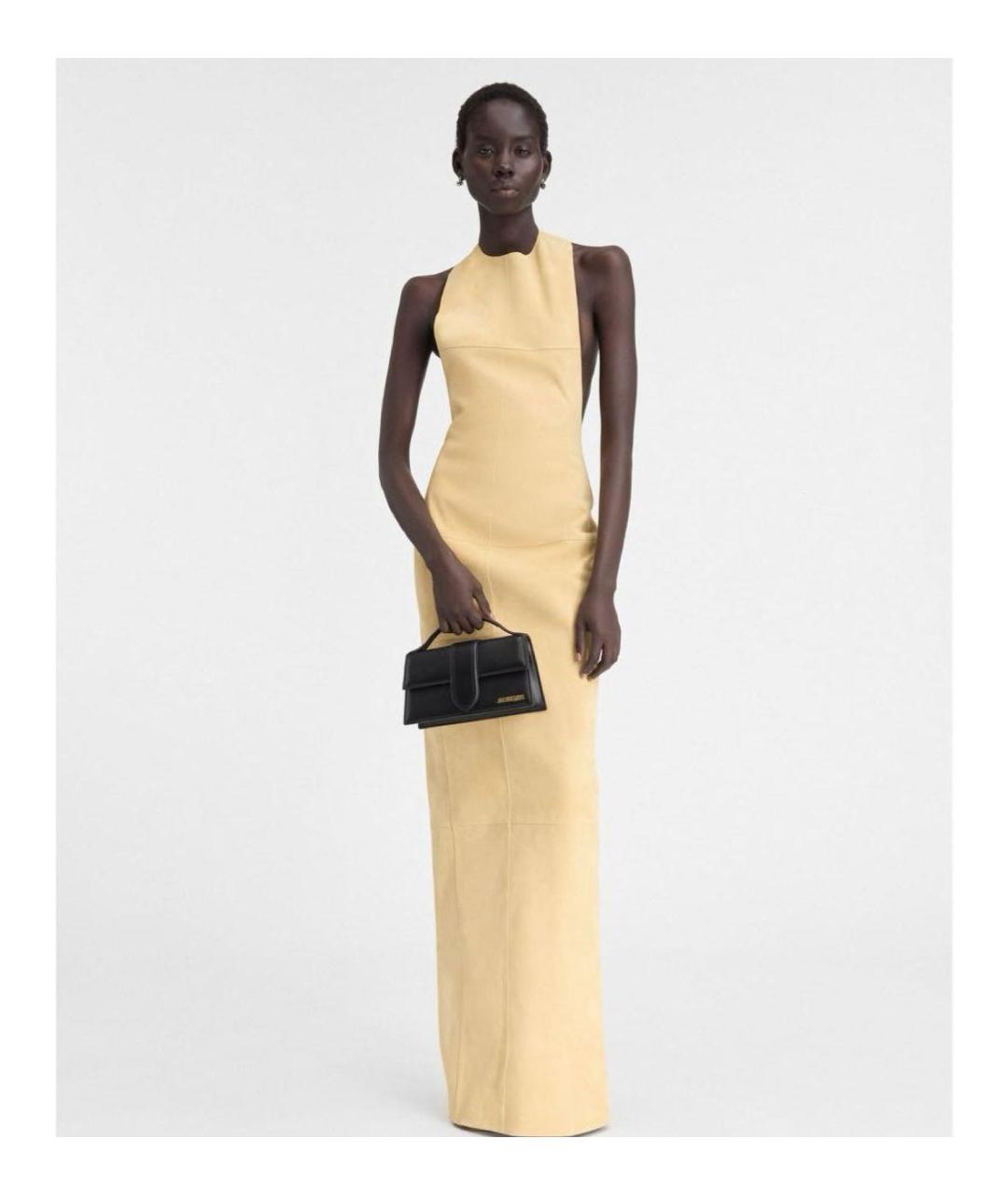 JACQUEMUS Черная кожаная сумка с короткими ручками, фото 8