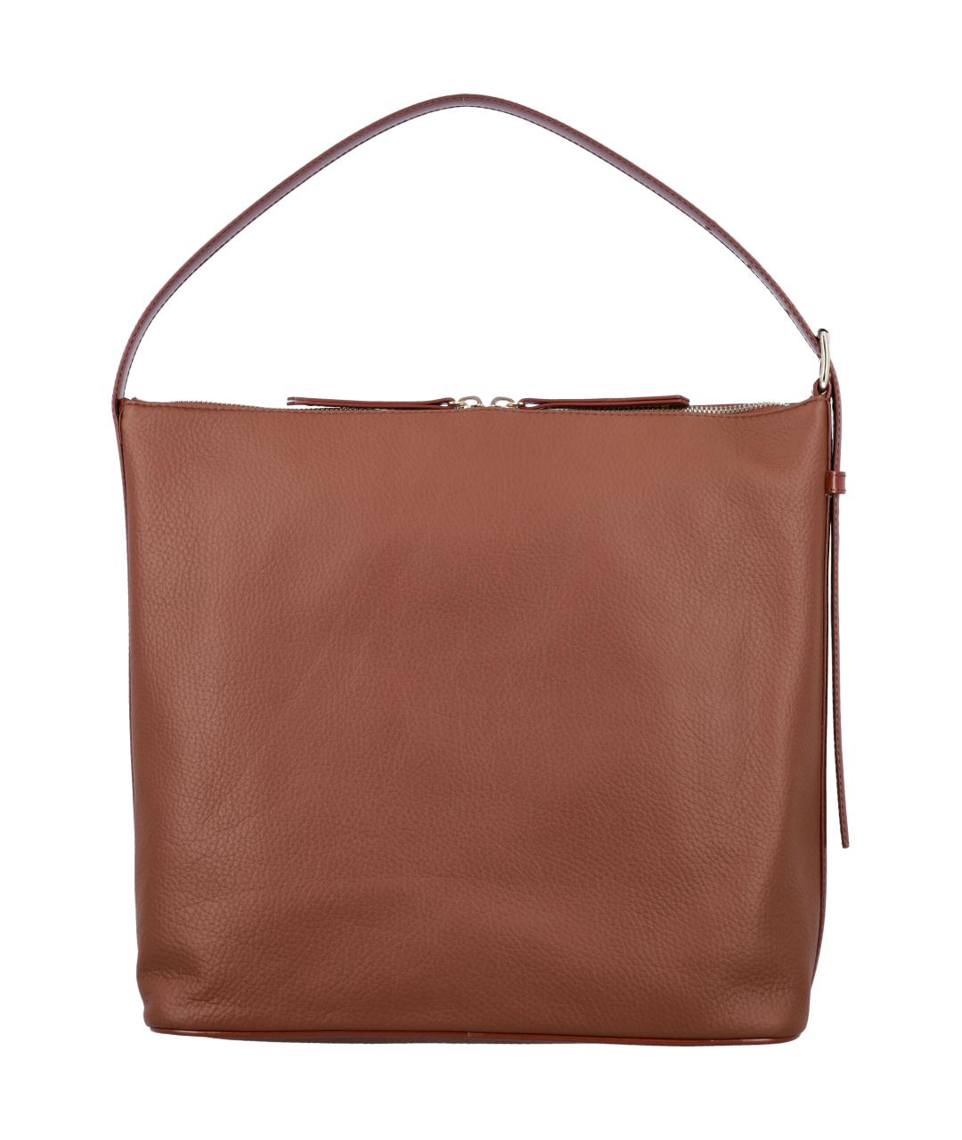 A.P.C. Коричневая кожаная сумка тоут, фото 4