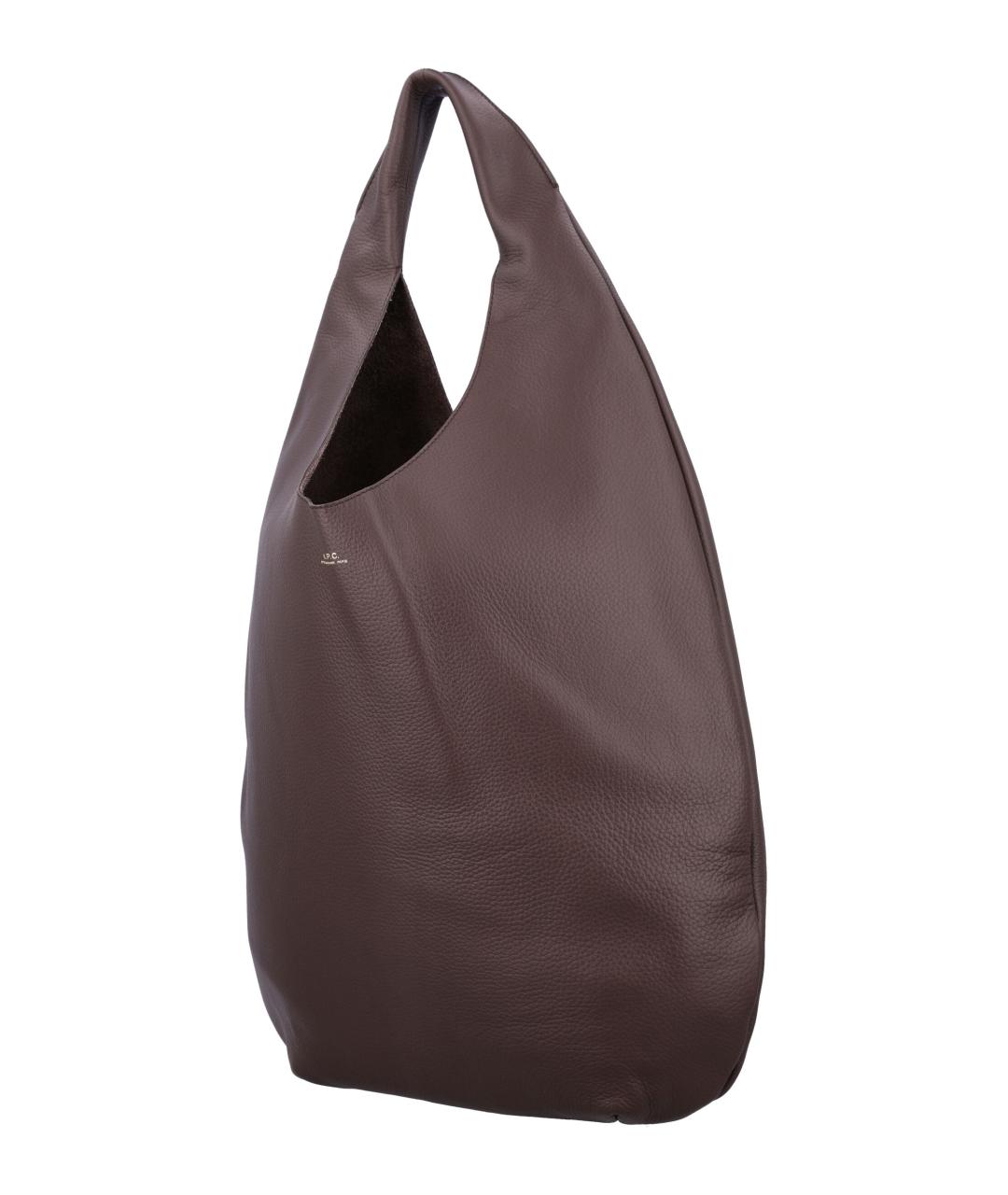A.P.C. Коричневая сумка тоут, фото 3
