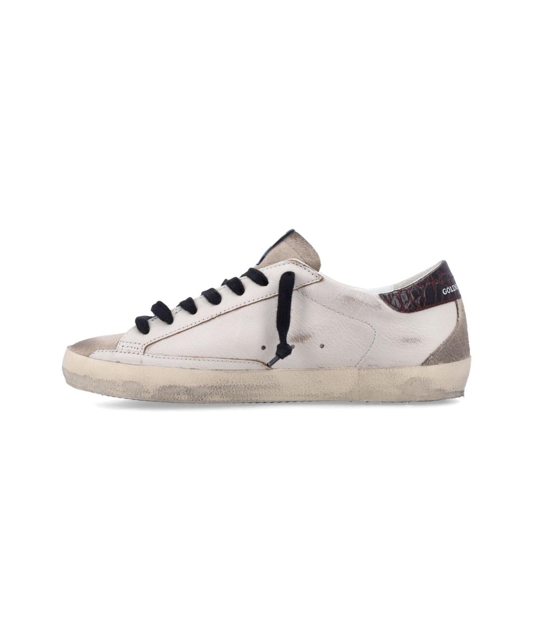 GOLDEN GOOSE DELUXE BRAND Белые кожаные низкие кроссовки / кеды, фото 3