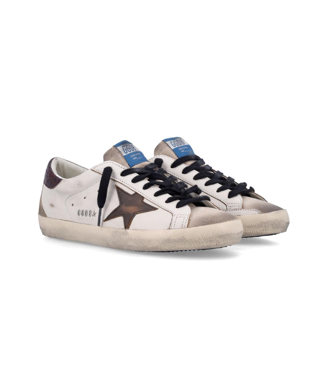 GOLDEN GOOSE DELUXE BRAND Белые кожаные низкие кроссовки / кеды, фото 2