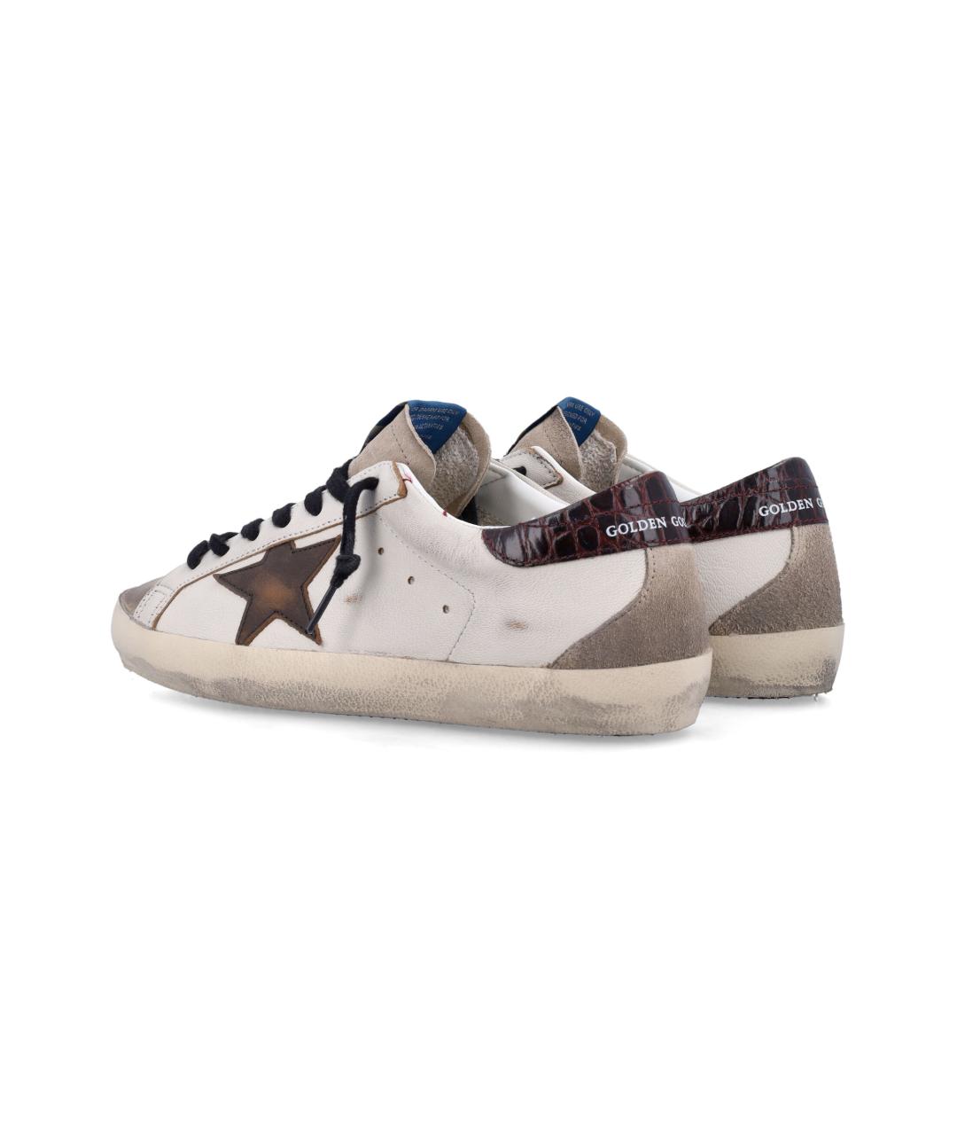 GOLDEN GOOSE DELUXE BRAND Белые кожаные низкие кроссовки / кеды, фото 4