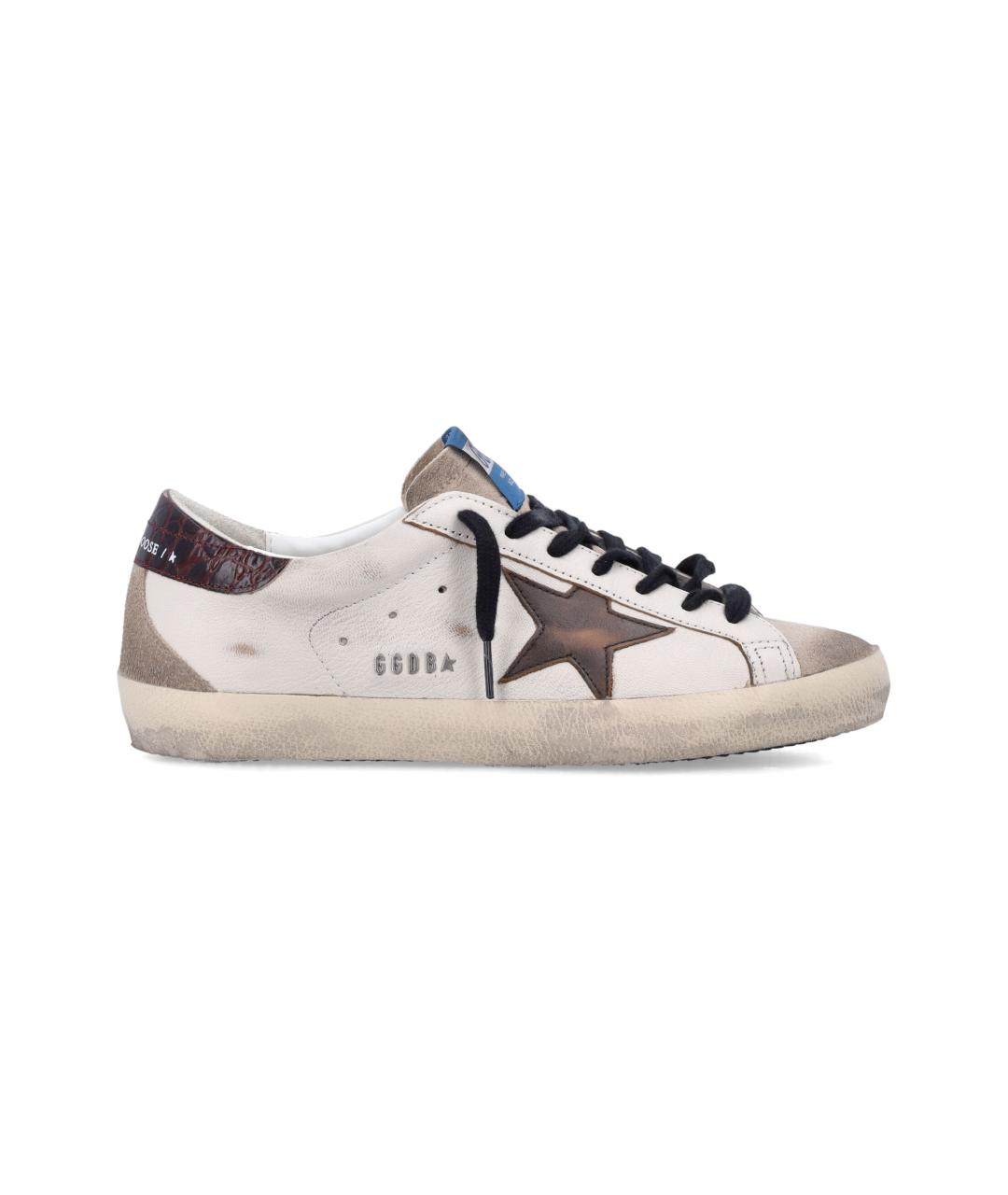 GOLDEN GOOSE DELUXE BRAND Белые кожаные низкие кроссовки / кеды, фото 1