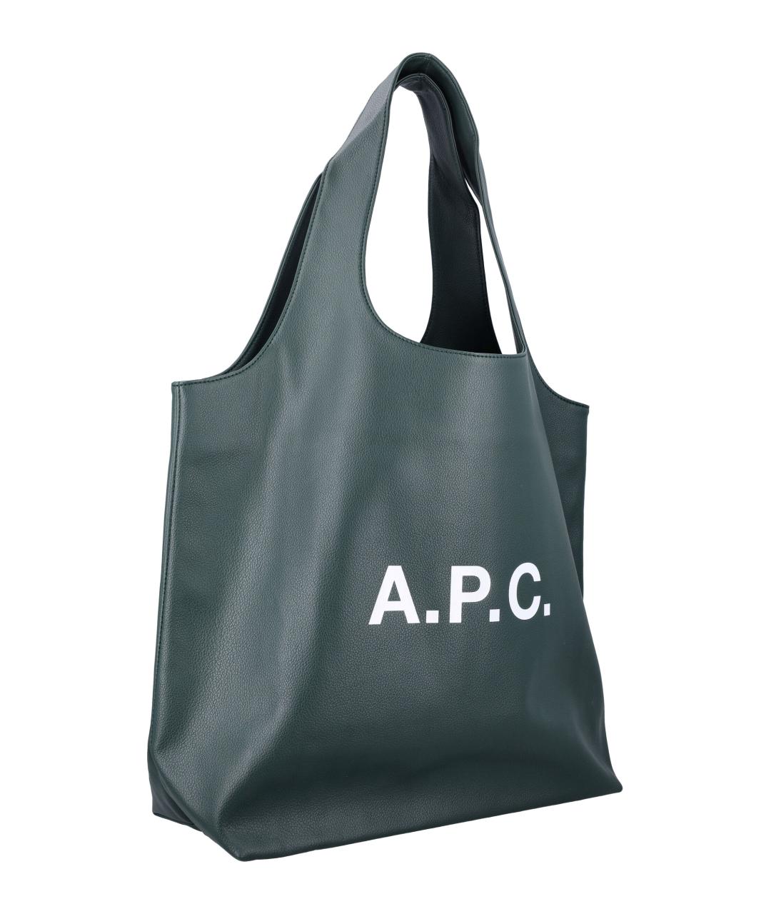 A.P.C. Зеленая сумка тоут, фото 2