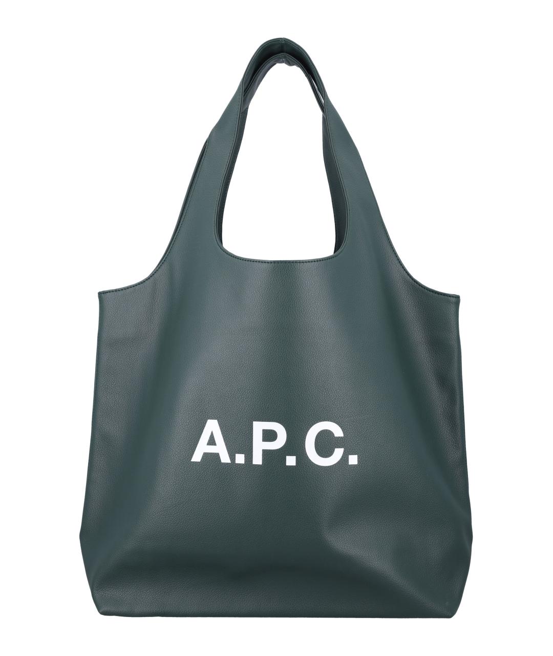 A.P.C. Зеленая сумка тоут, фото 1