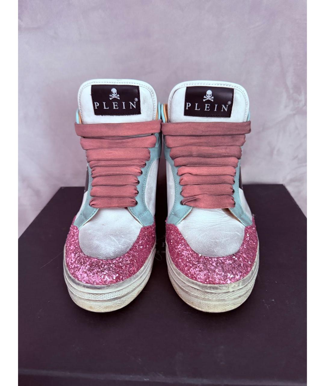 PHILIPP PLEIN Мульти кожаные кеды, фото 3