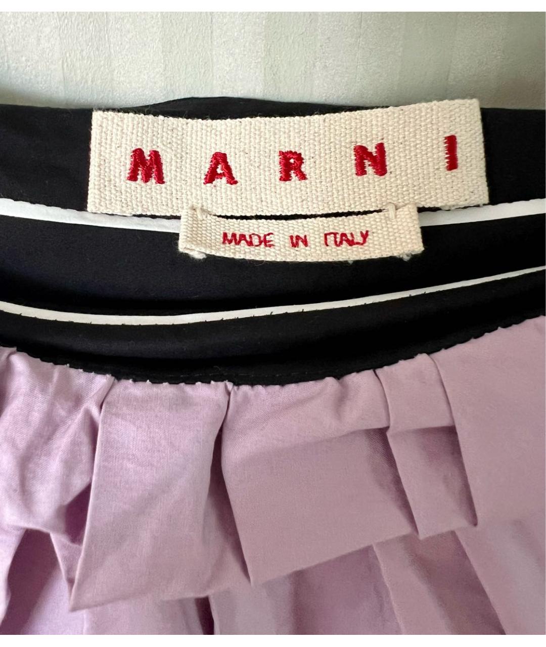 MARNI Розовая хлопковая юбка миди, фото 3