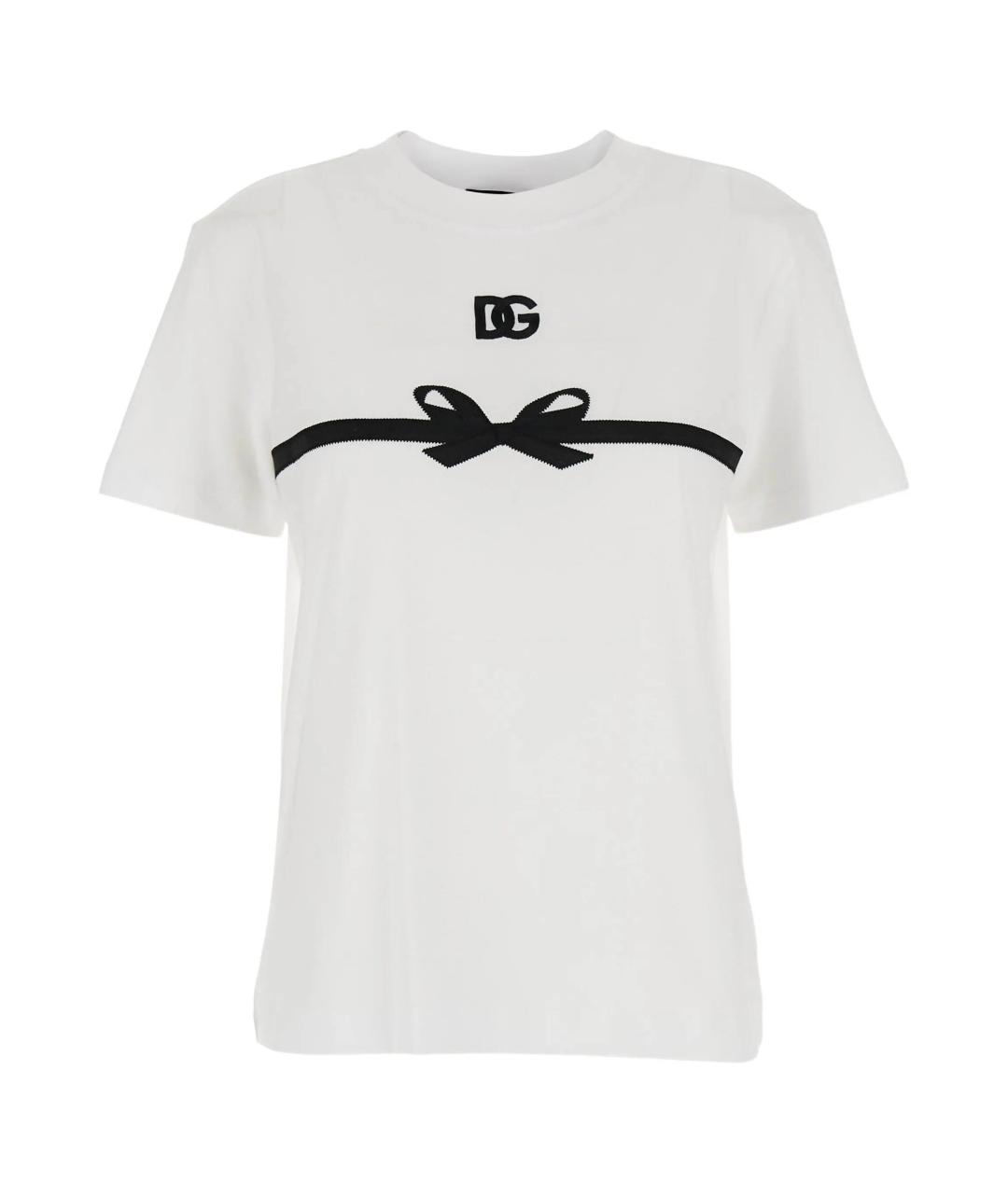 DOLCE&GABBANA Белая хлопковая футболка, фото 1