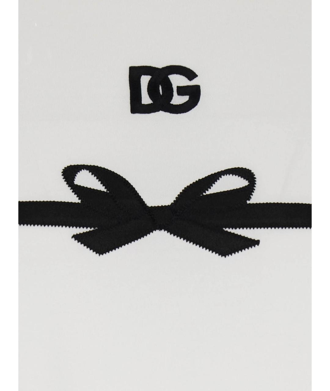 DOLCE&GABBANA Белая хлопковая футболка, фото 3