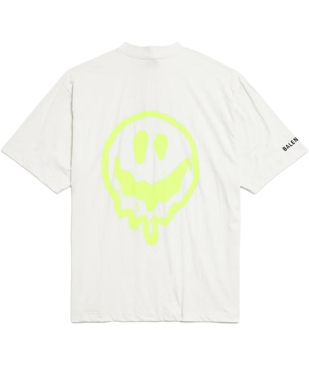 BALENCIAGA Белая хлопковая футболка, фото 2