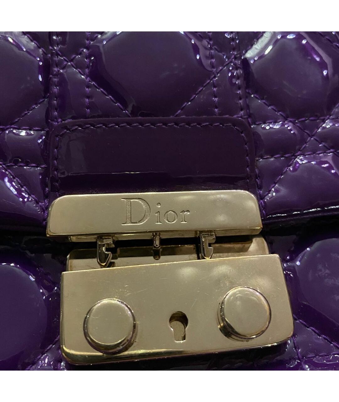 CHRISTIAN DIOR PRE-OWNED Фиолетовая кожаная сумка тоут, фото 5