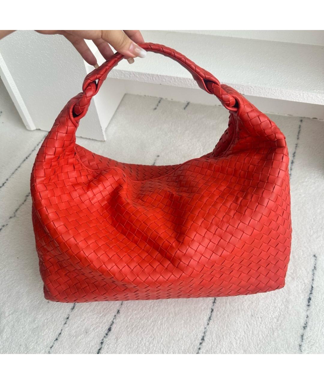 BOTTEGA VENETA Красная кожаная сумка с короткими ручками, фото 2