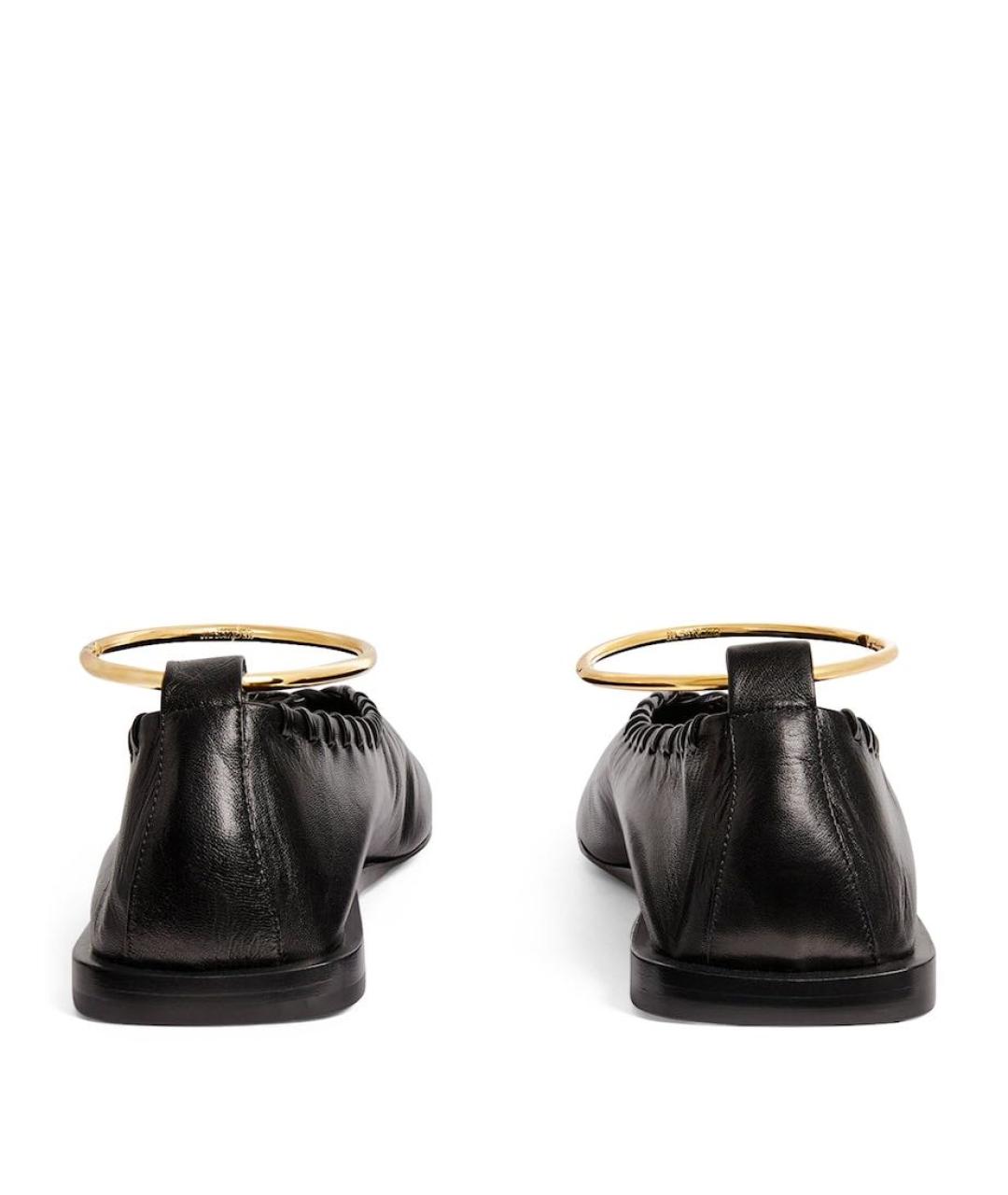 JIL SANDER Черные кожаные туфли, фото 3