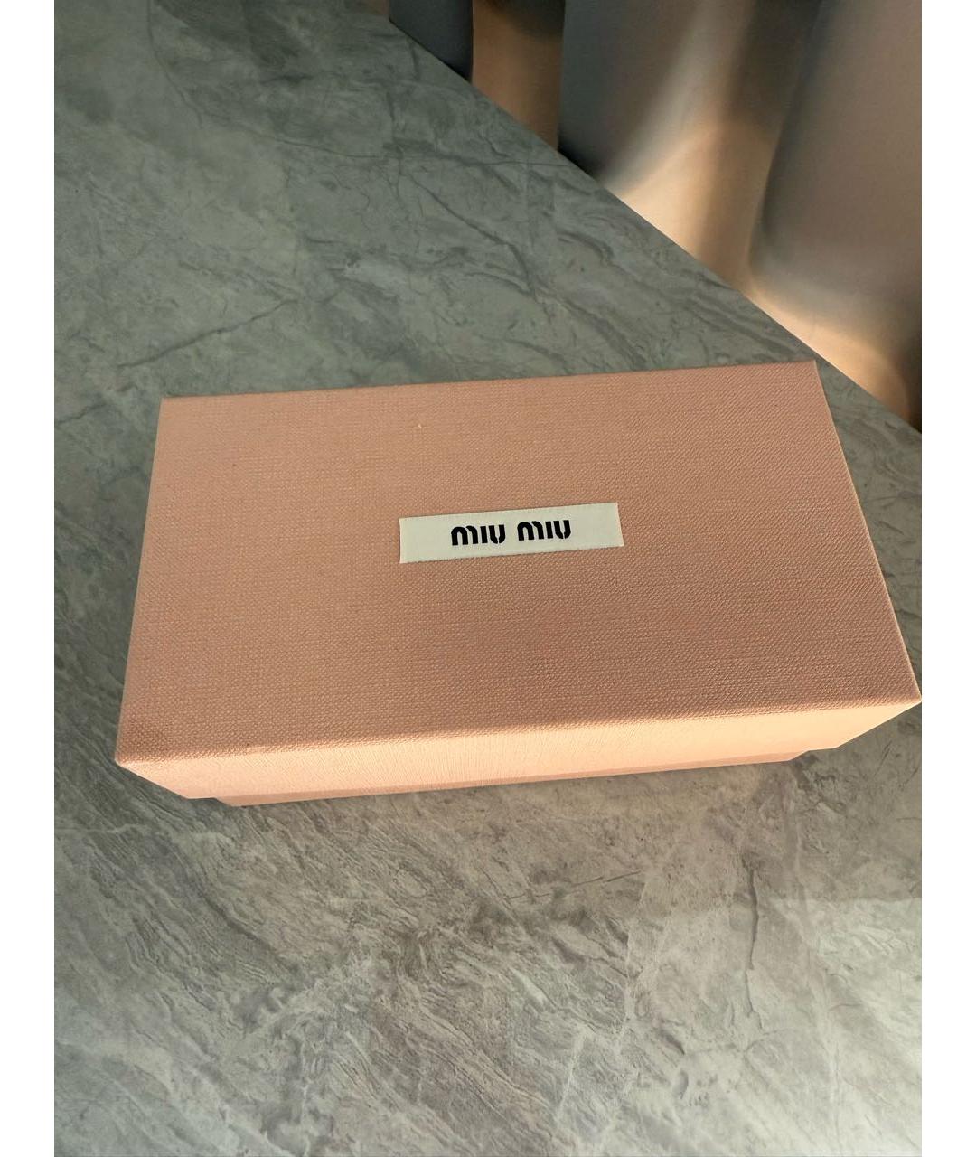 MIU MIU Золотые металлические солнцезащитные очки, фото 4