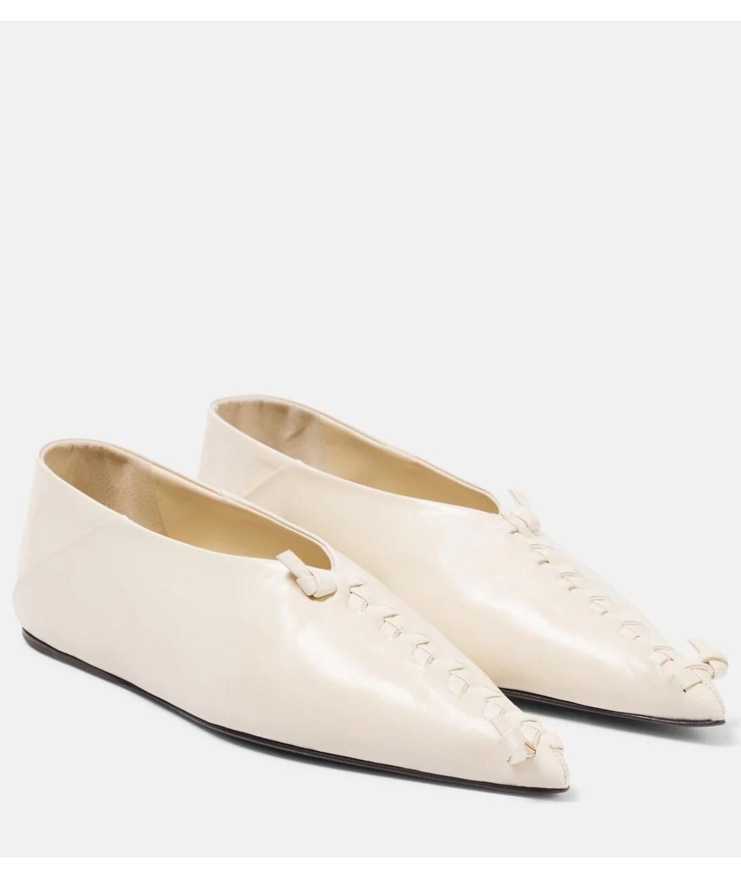 JIL SANDER Кожаные балетки, фото 5