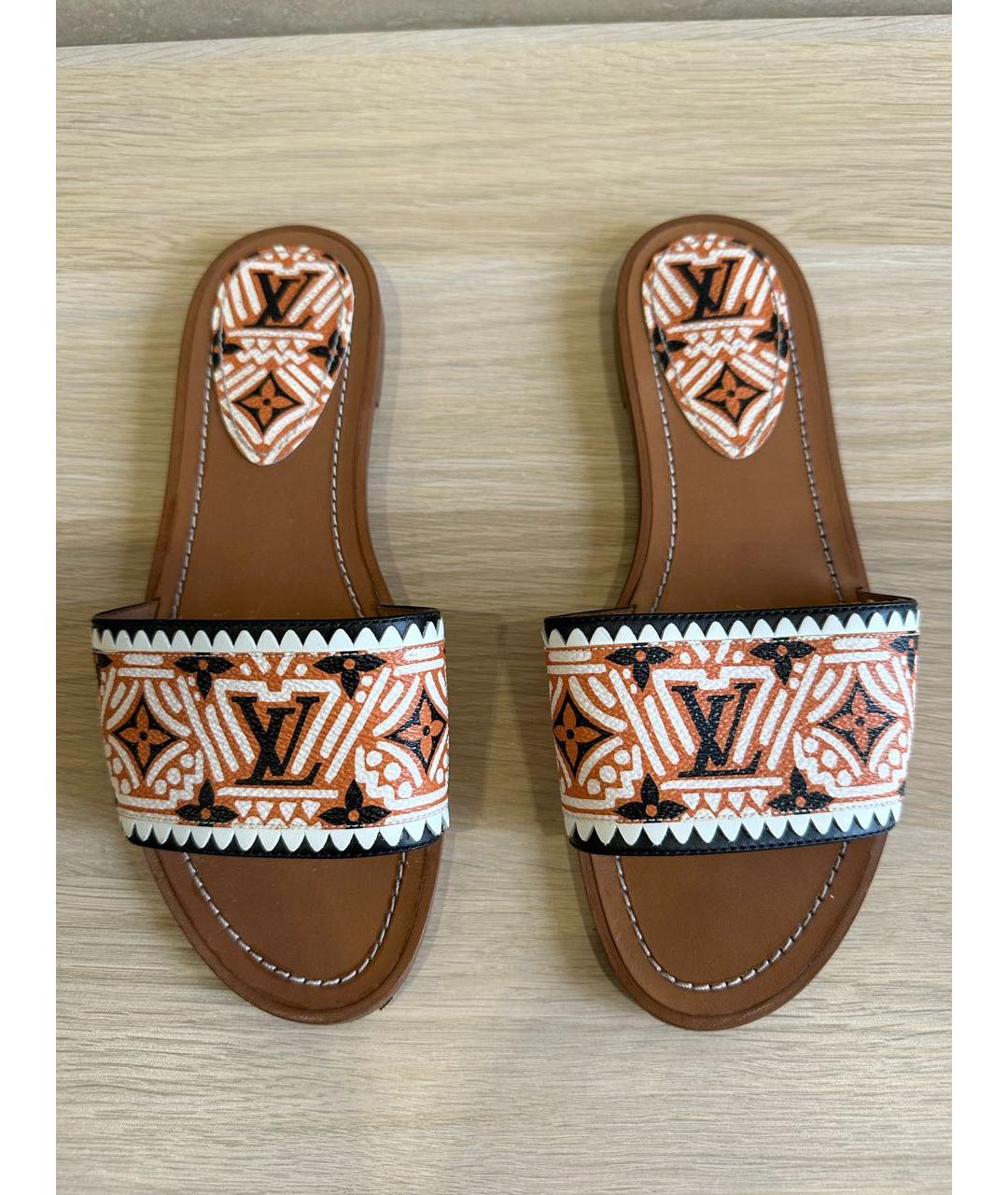 LOUIS VUITTON Мульти кожаные мюли, фото 2