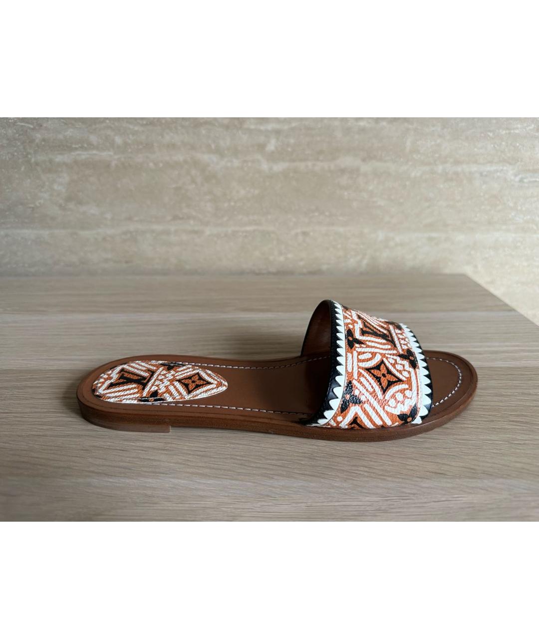 LOUIS VUITTON Мульти кожаные мюли, фото 5