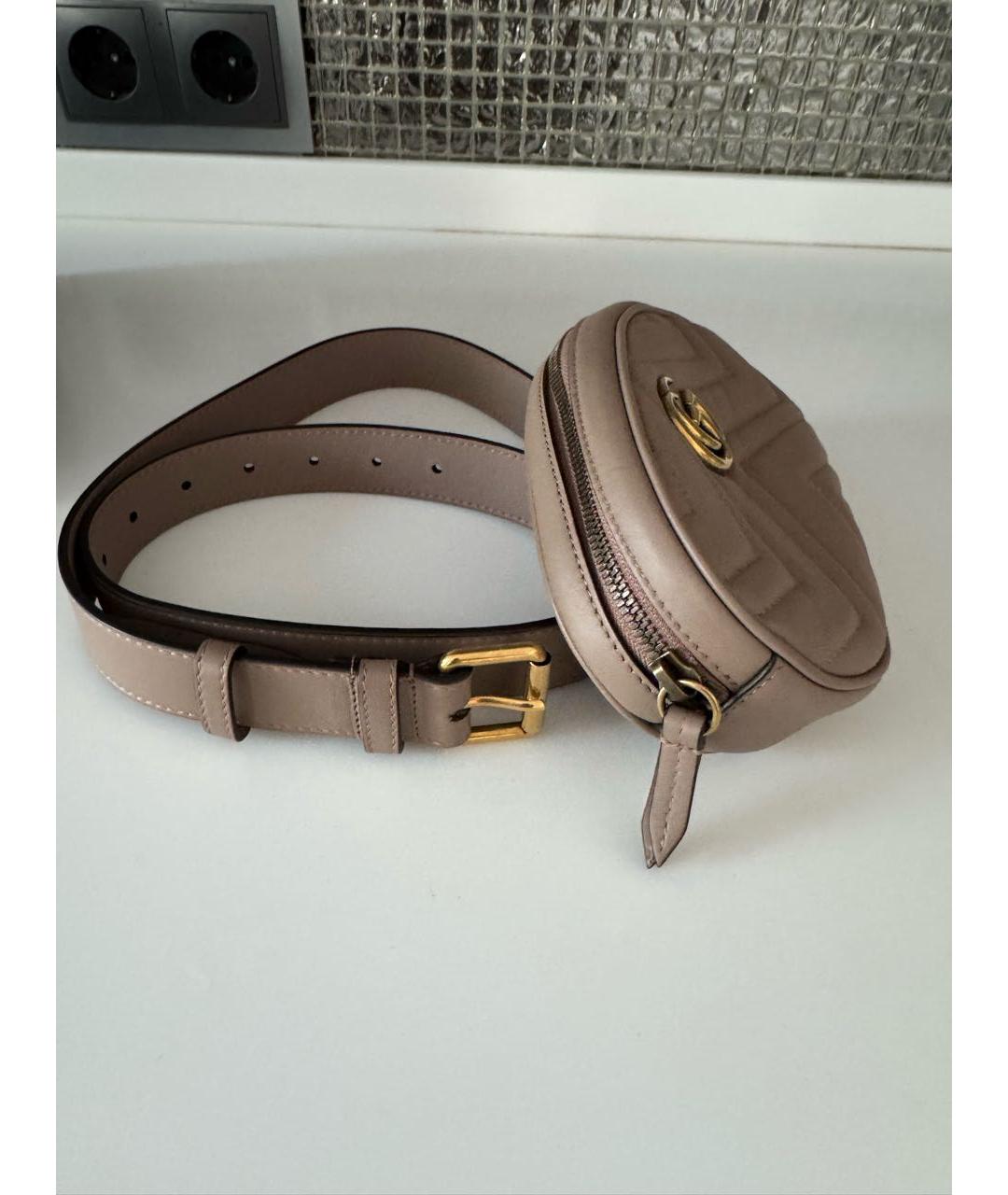 GUCCI Розовая кожаная поясная сумка, фото 3