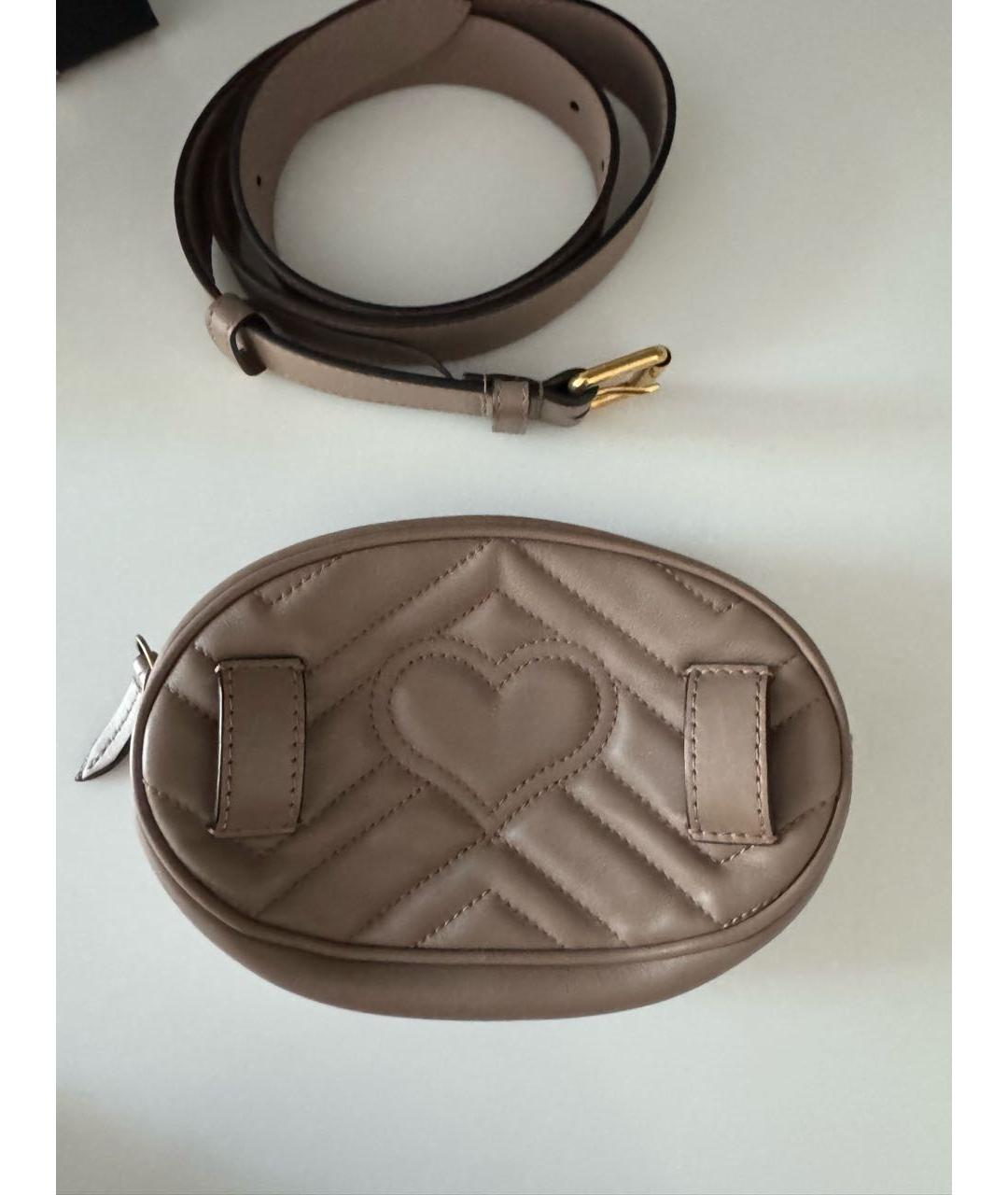 GUCCI Розовая кожаная поясная сумка, фото 4