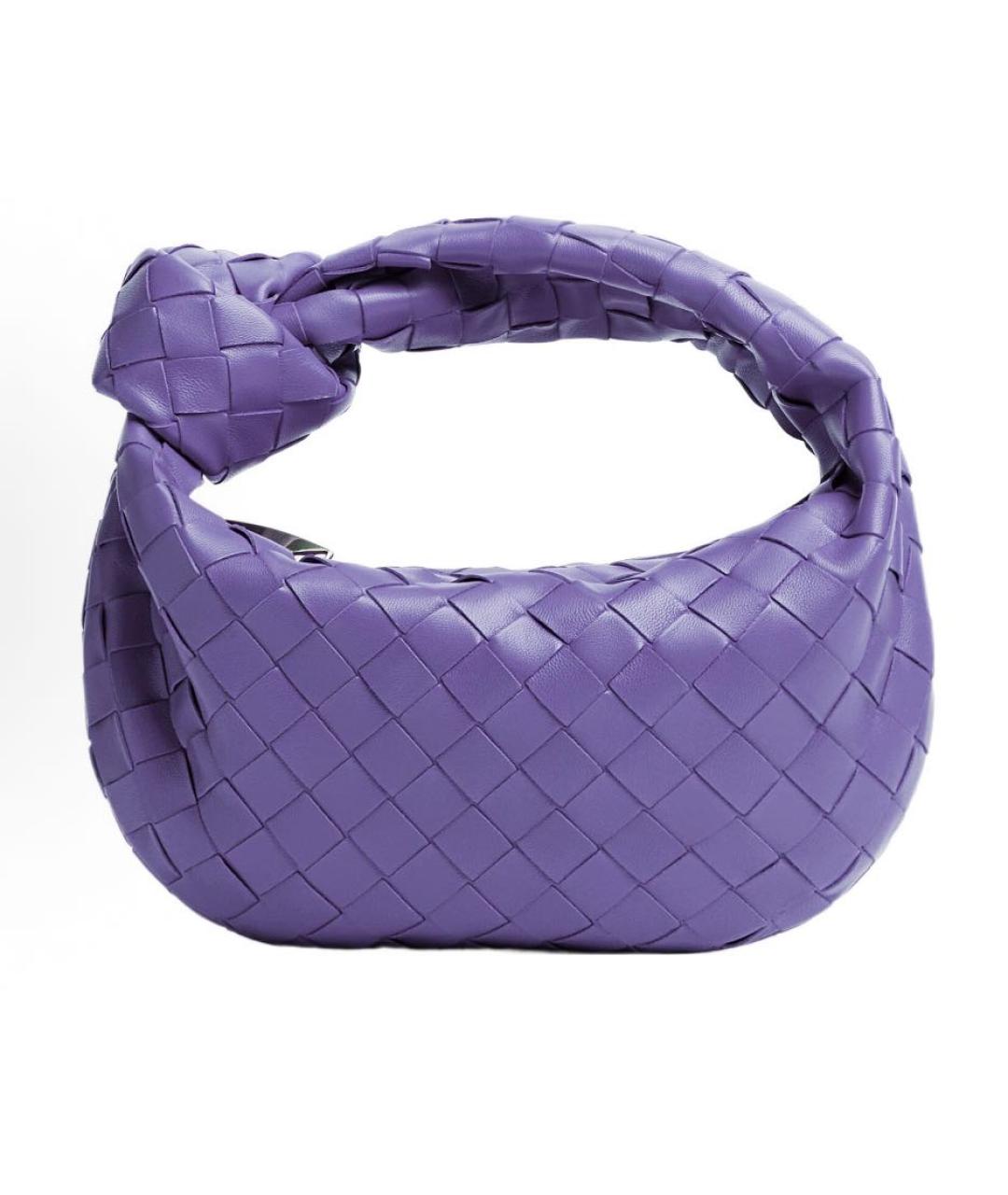 BOTTEGA VENETA Фиолетовая кожаная сумка с короткими ручками, фото 6