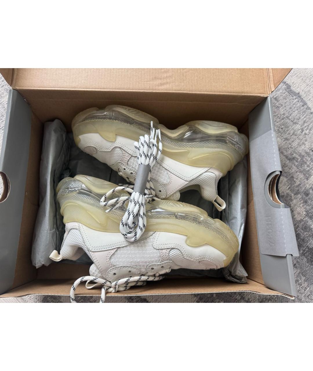 BALENCIAGA Белые текстильные кроссовки, фото 5