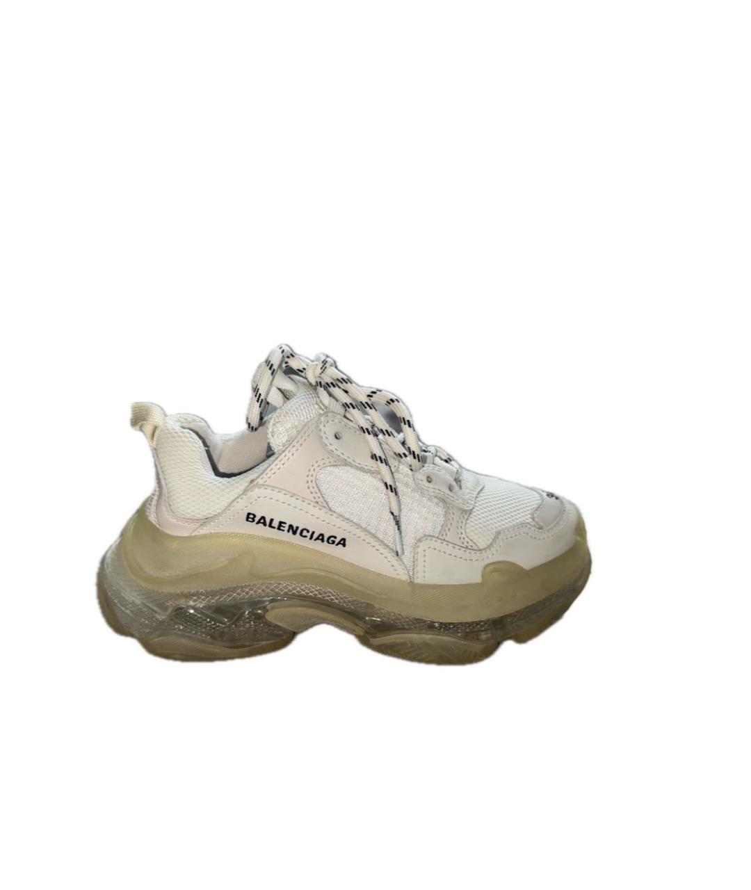 BALENCIAGA Белые текстильные кроссовки, фото 1
