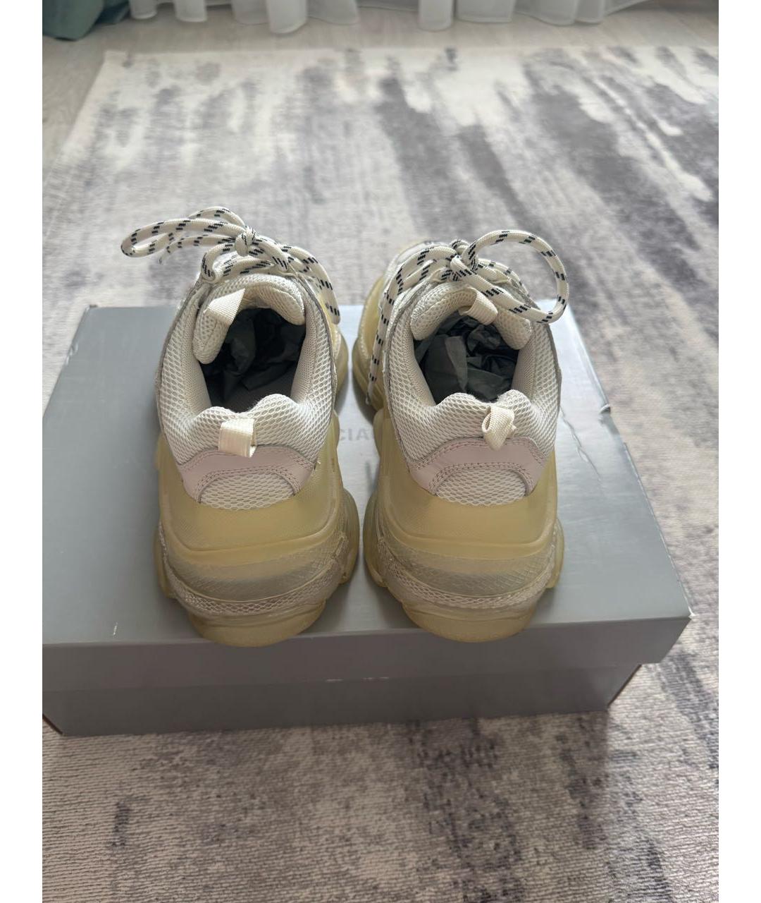 BALENCIAGA Белые текстильные кроссовки, фото 3