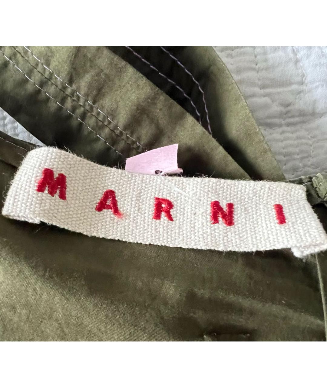 MARNI Зеленая хлопковая юбка миди, фото 4