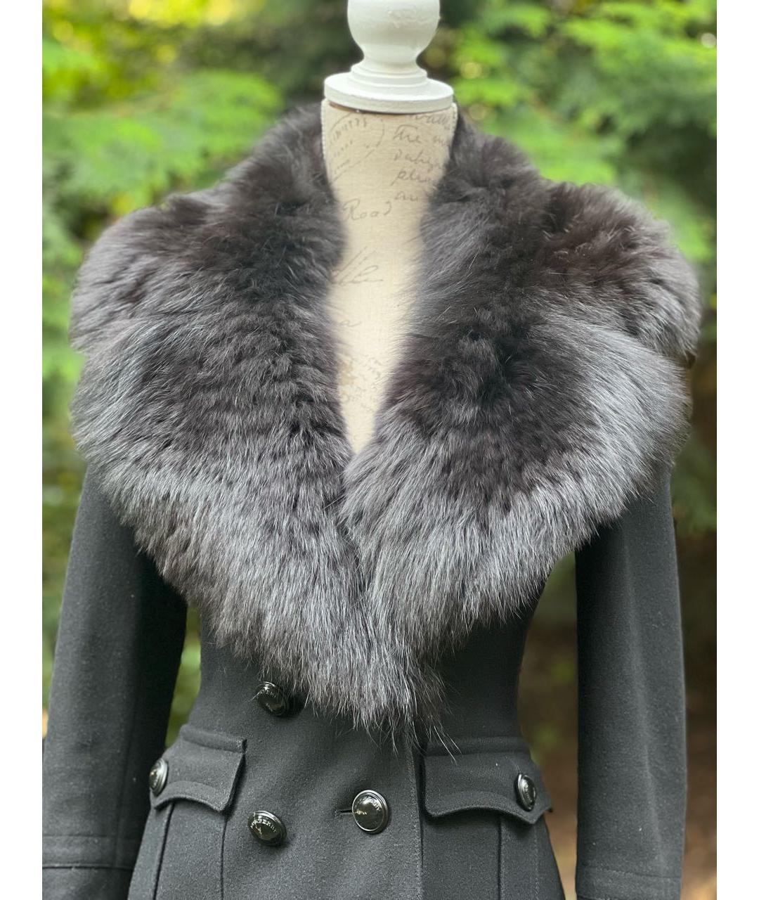 BURBERRY Черное полиамидовое пальто, фото 4