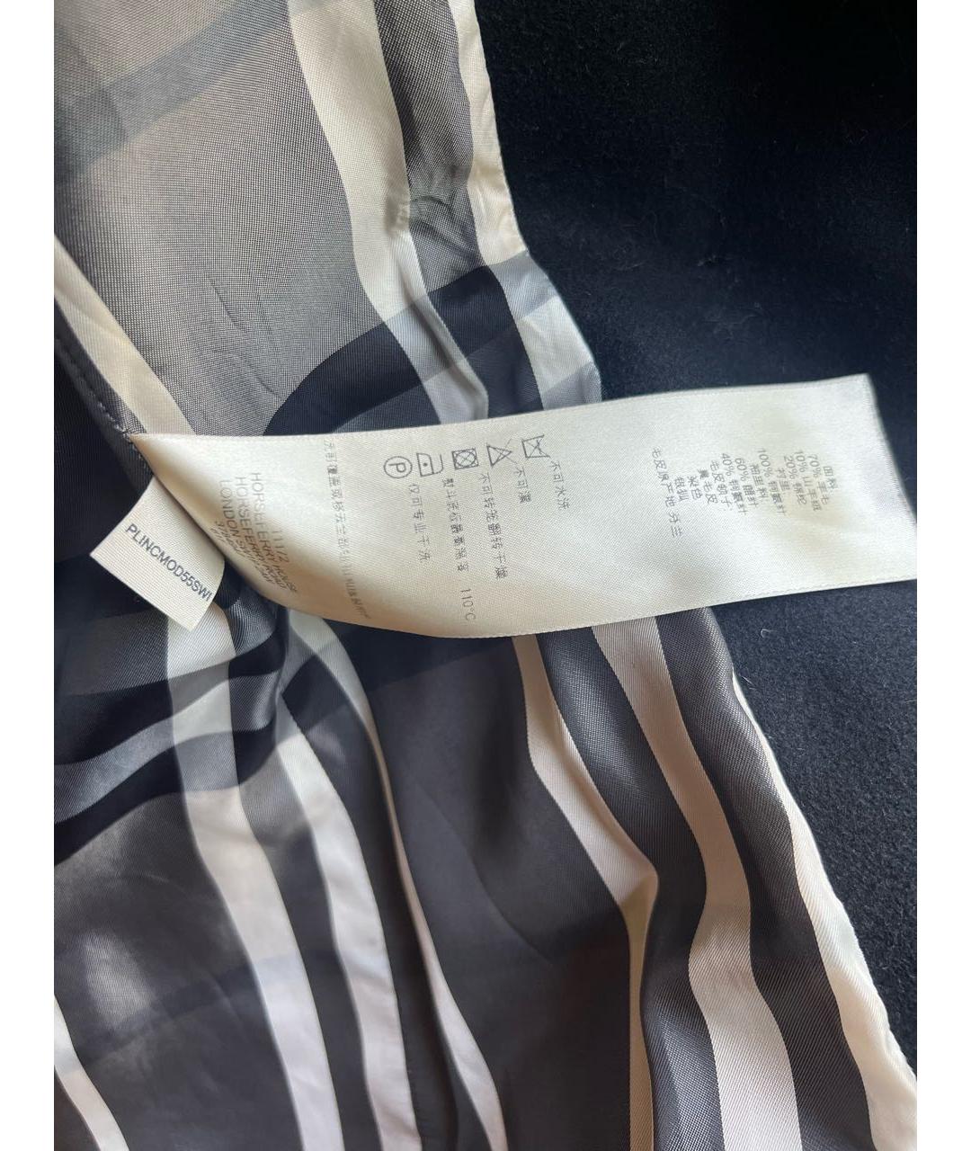 BURBERRY Черное полиамидовое пальто, фото 7
