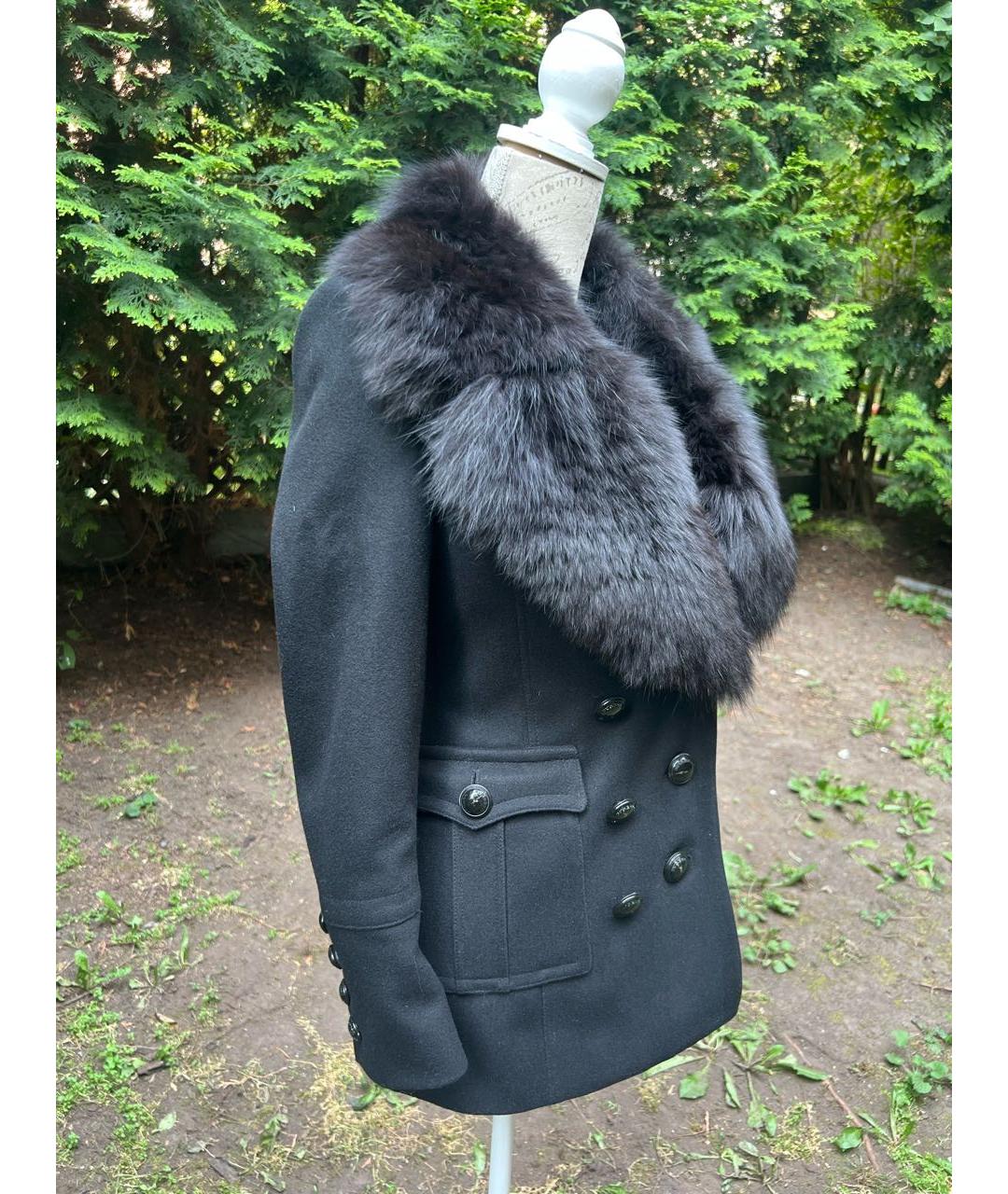 BURBERRY Черное полиамидовое пальто, фото 5