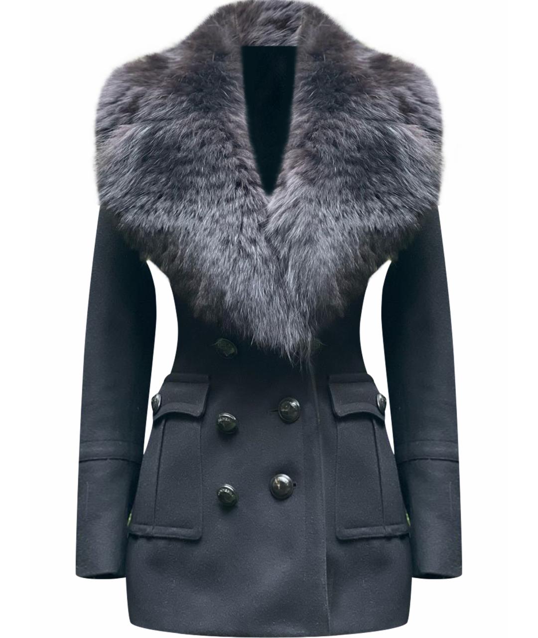 BURBERRY Черное полиамидовое пальто, фото 1